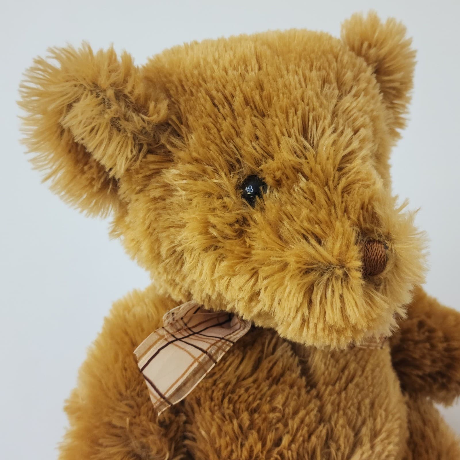 Melissa & Doug Princess Soft Toys Teddy Bear Shaggy Brown Plaid Bow Tie Plush - Thumbnail 2