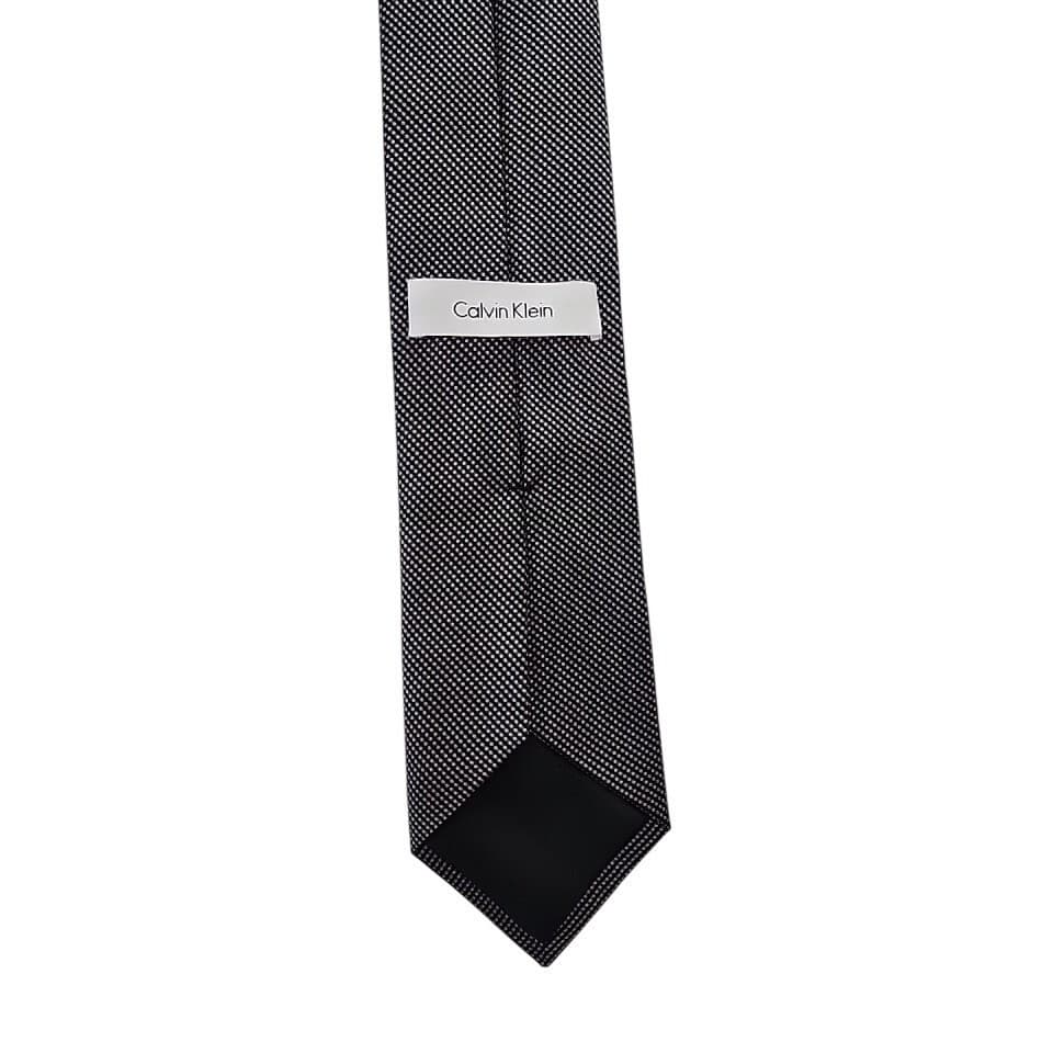 Calvin Klein Stafford Executive Mens Silk Tie Lot 2 Black Burgundy Micro Pattern - Thumbnail 4