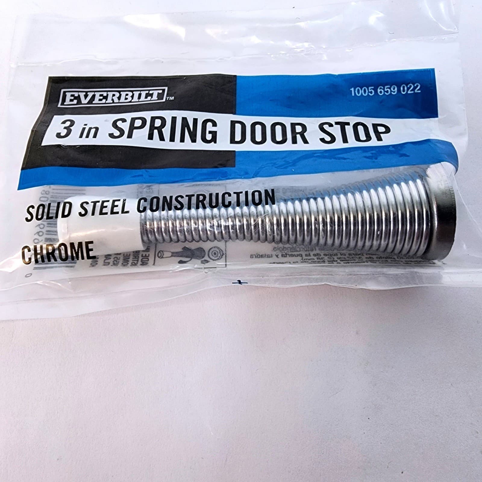 Everbilt 3 in Spring Door Stop Solid Steel Chrome 2 Pack 1005 659 022 - Thumbnail 4