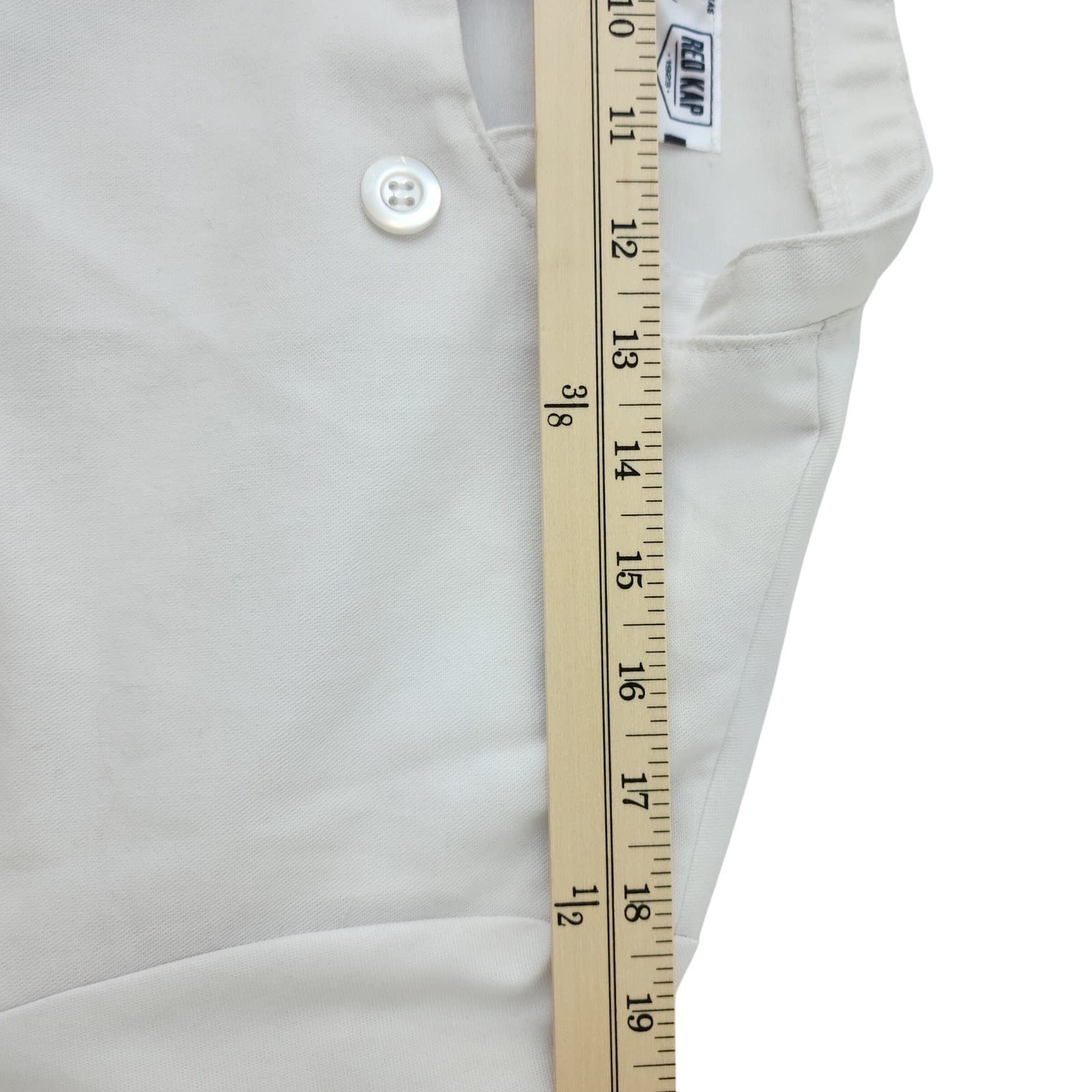 Red Kap White Chef Coat Long Sleeve Double Breasted Cook Jacket Mens Medium M-RG - Thumbnail 7