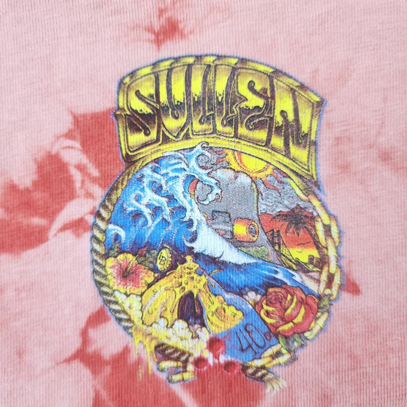 Sullen Art Collective Sublime Tie Dye T-Shirt Men's Large Buckle Exclusive Coral - Thumbnail 3