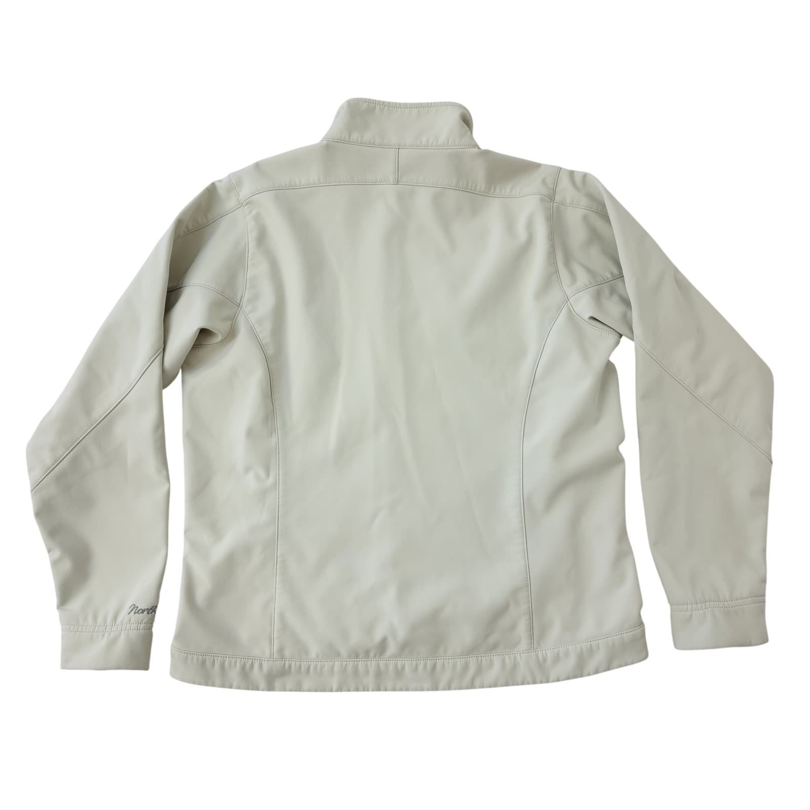 Northern Vibe Whistler Canada Mens XL Softshell Jacket Cream Fleece Lined Zip - Thumbnail 3