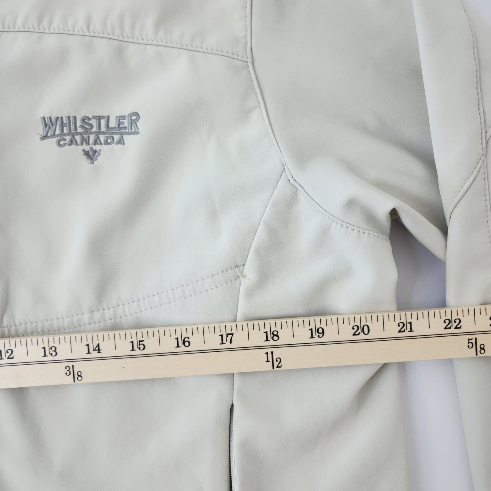 Northern Vibe Whistler Canada Mens XL Softshell Jacket Cream Fleece Lined Zip - Thumbnail 11