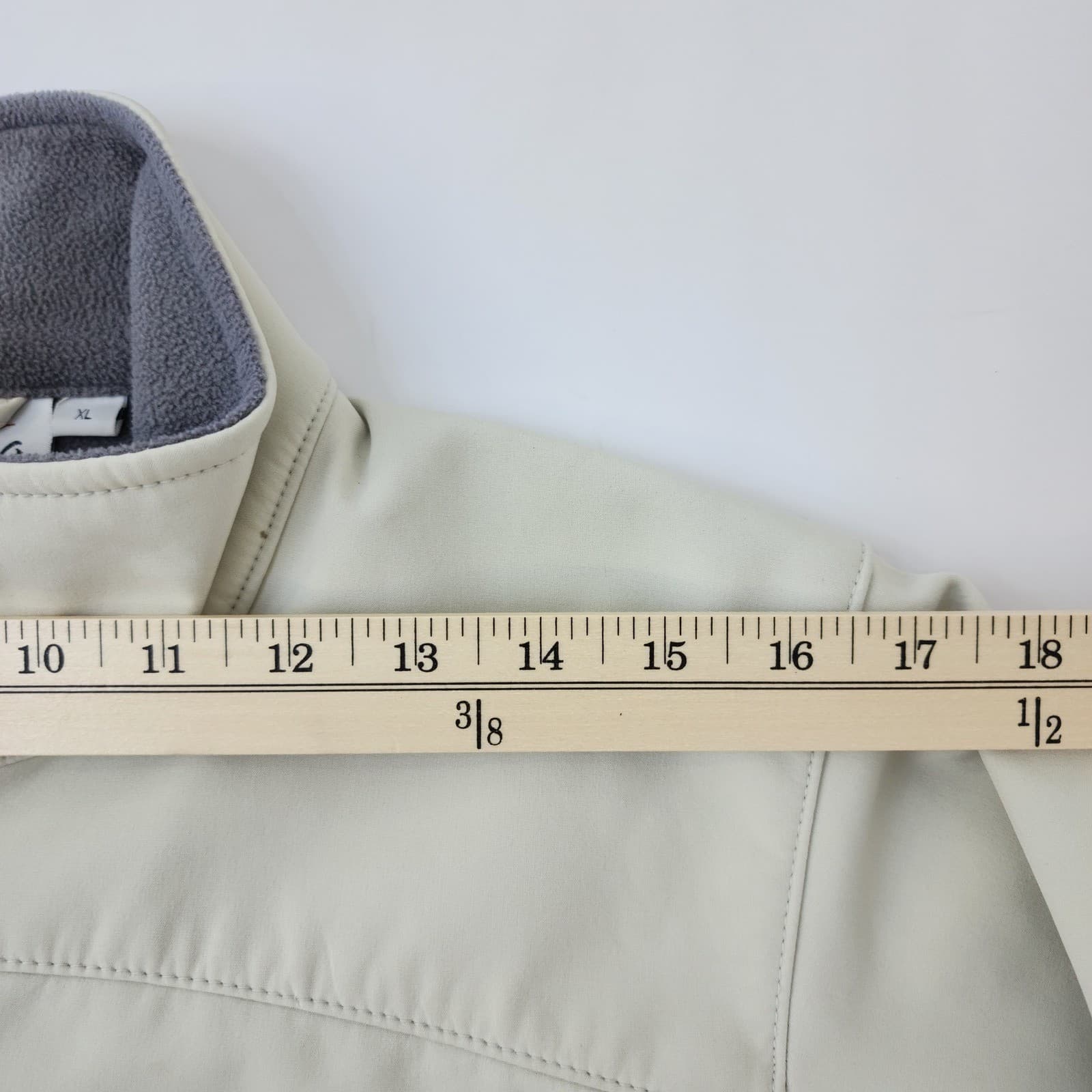 Northern Vibe Whistler Canada Mens XL Softshell Jacket Cream Fleece Lined Zip - Thumbnail 10