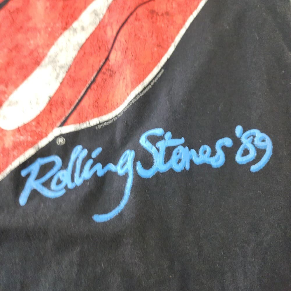 The Rolling Stones 89 Tongue Graphic T-Shirt Mens Medium Black Rock Band Tee - Thumbnail 2