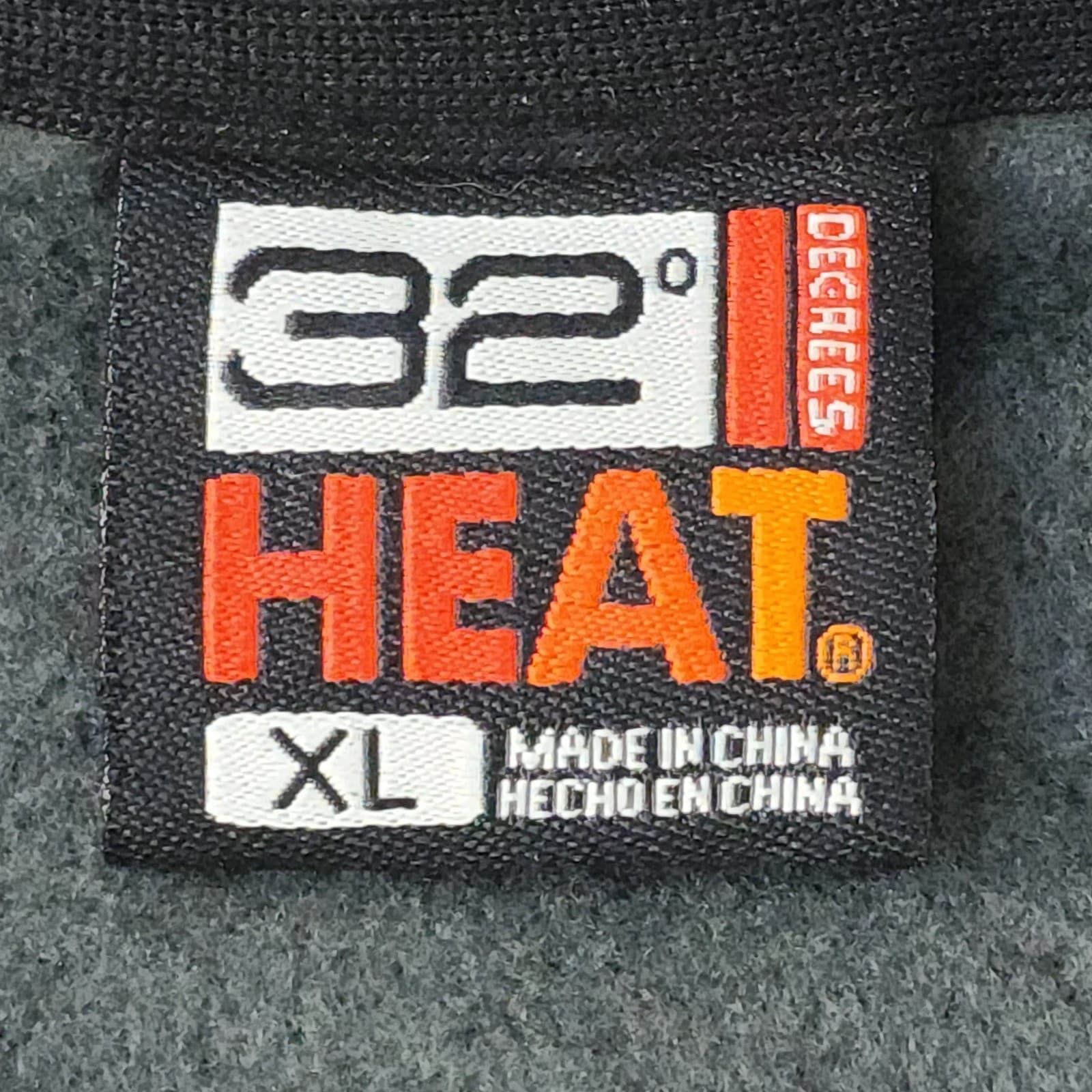 32 Degrees Heat Mens XL Quarter Zip Pullover Heather Gray Thermal Base Layer NEW - Thumbnail 2