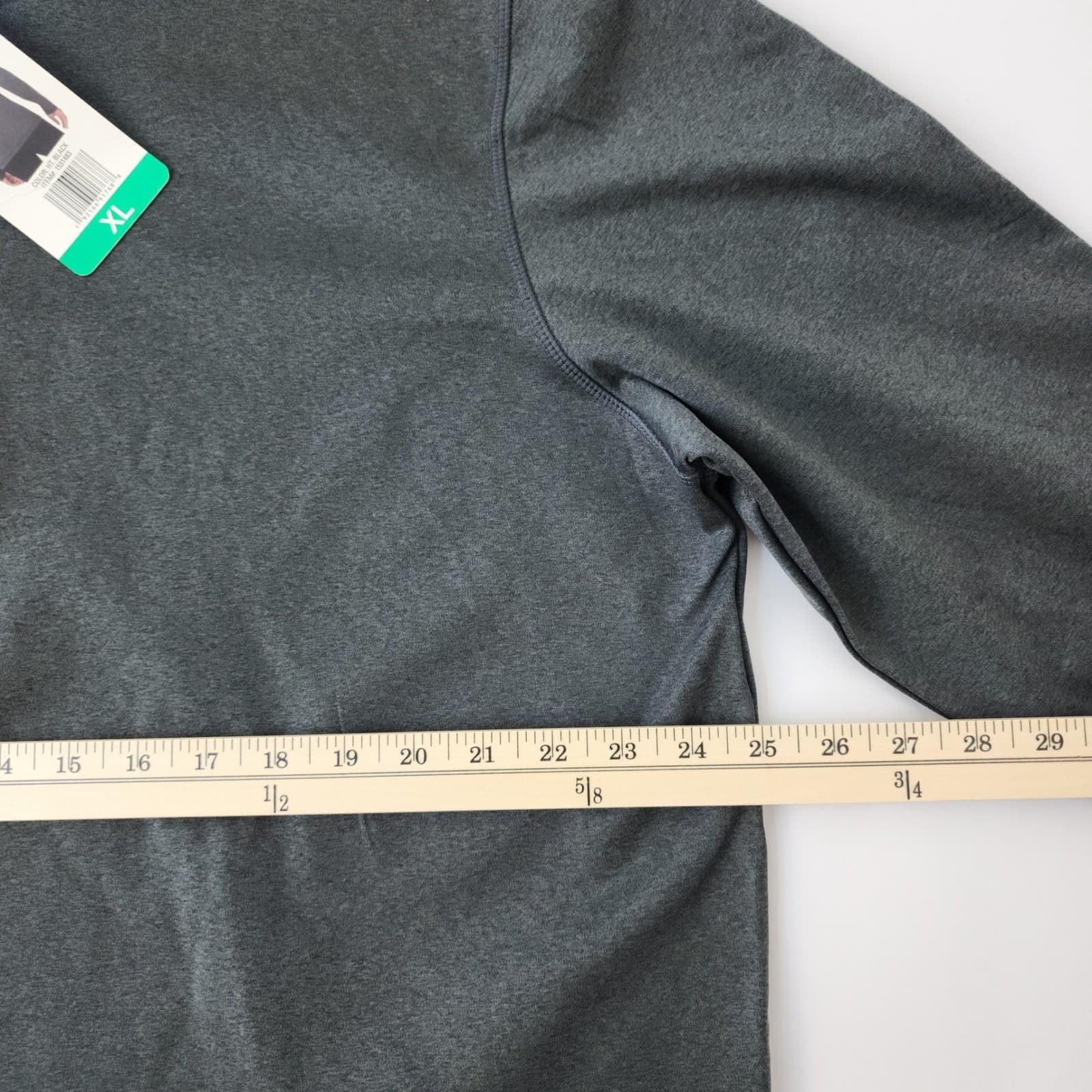 32 Degrees Heat Mens XL Quarter Zip Pullover Heather Gray Thermal Base Layer NEW - Thumbnail 5