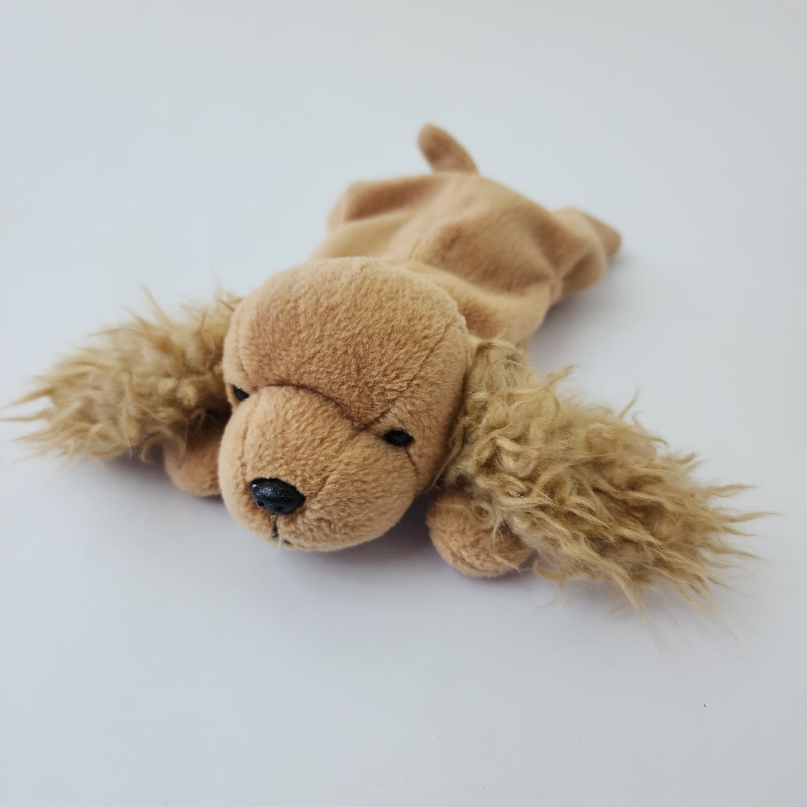 Ty Beanie Babies Spunky Cocker Spaniel Dog Plush Tan Brown 1997 Vintage Toy A65