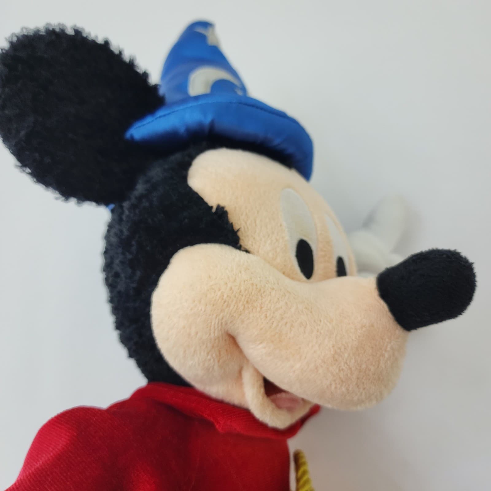 Disney Parks Sorcerer Mickey Mouse Plush Fantasia Wizard Red Robe 22 Inch Large - Thumbnail 3