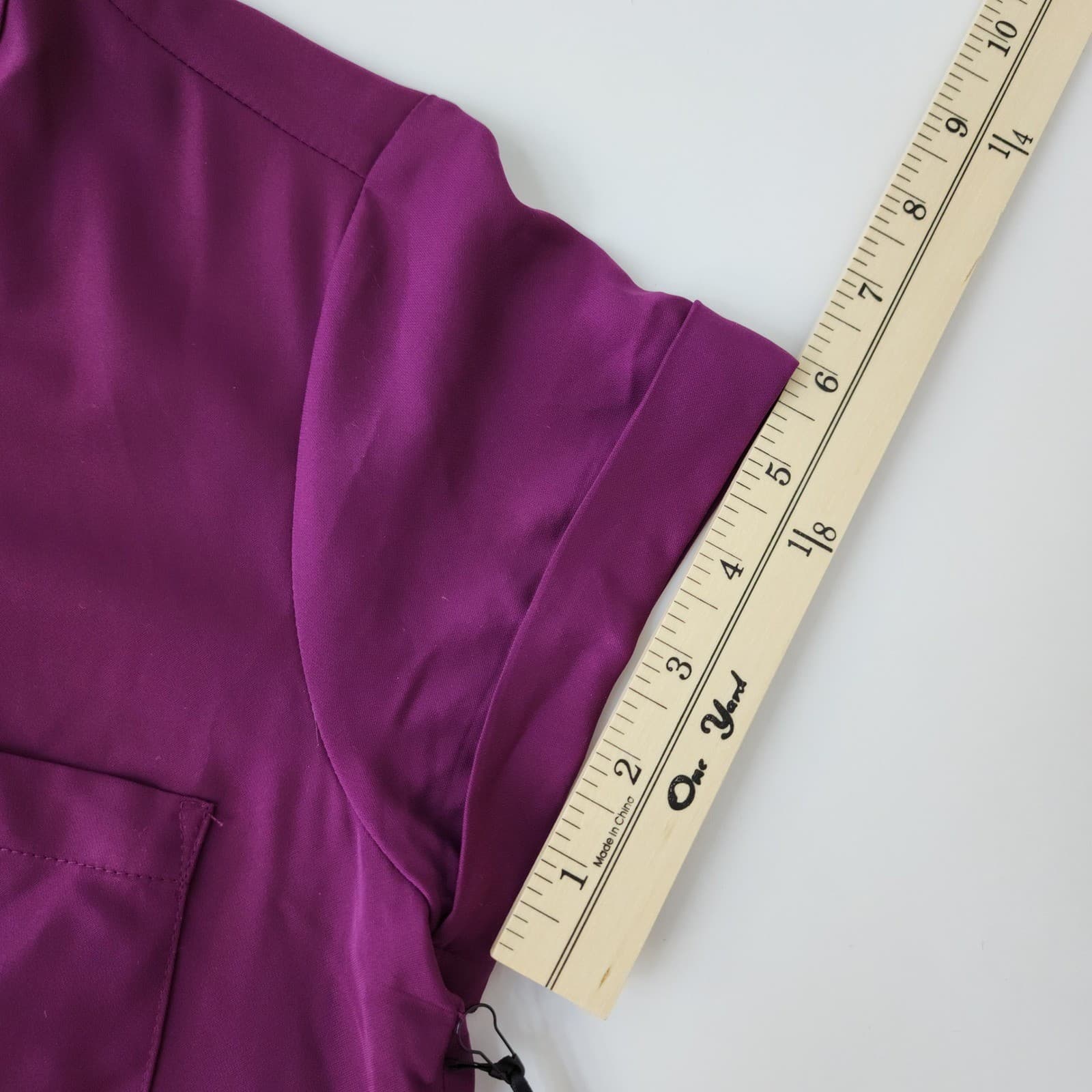Simply Vera Wang Women Small Pansy Plum Short Sleeve Popover Blouse WV81W506RS S - Thumbnail 7