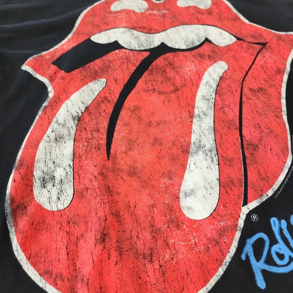 The Rolling Stones 89 Tongue Graphic T-Shirt Mens Medium Black Rock Band Tee - Thumbnail 4