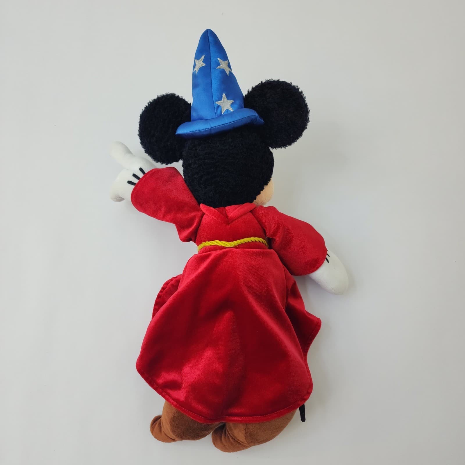 Disney Parks Sorcerer Mickey Mouse Plush Fantasia Wizard Red Robe 22 Inch Large - Thumbnail 4