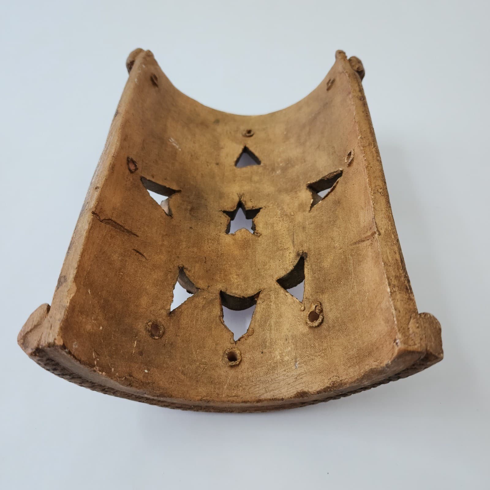 Rustic Terracotta Star Wall Sconce Celestial Cutout Clay Candle Holder Brown 9in - Thumbnail 5
