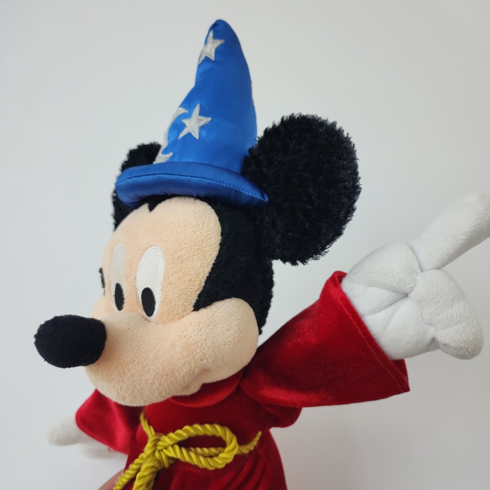 Disney Parks Sorcerer Mickey Mouse Plush Fantasia Wizard Red Robe 22 Inch Large - Thumbnail 2
