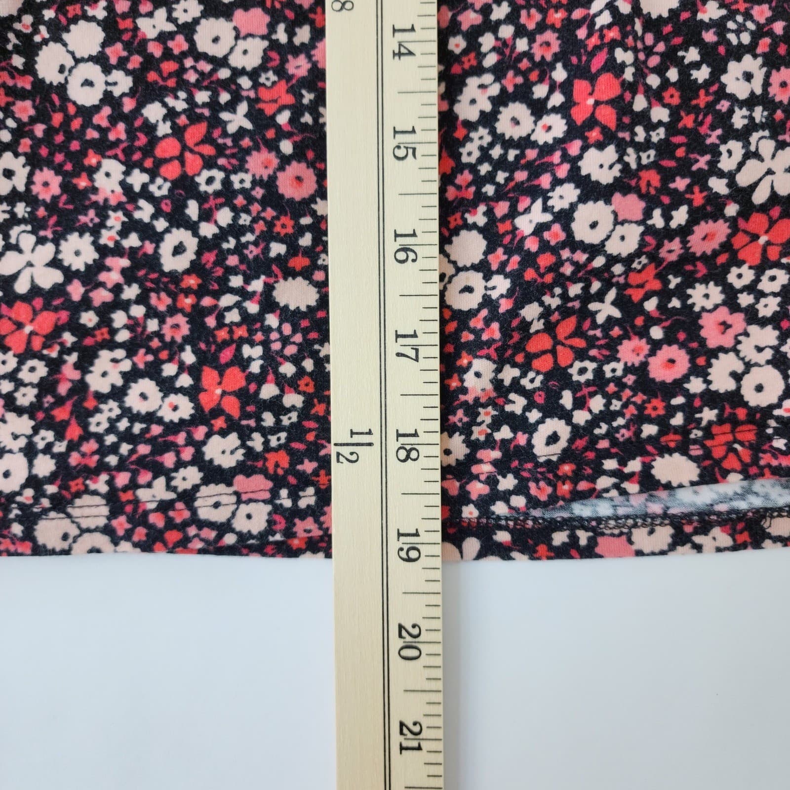 Michael Michael Kors Womens Large Floral Bell Sleeve Blouse Pink Red Black Top - Thumbnail 9