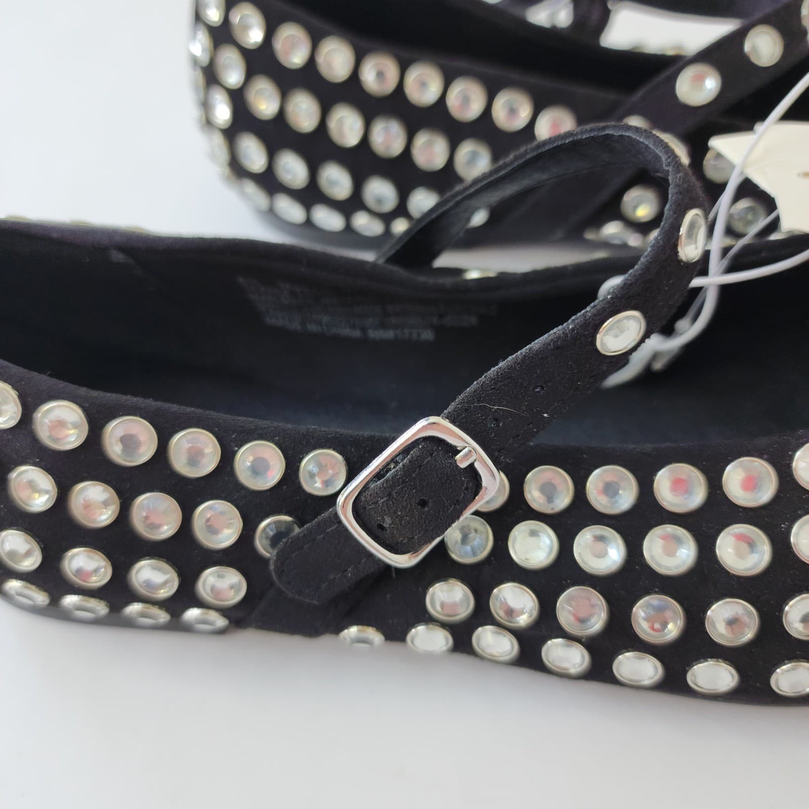 A New Day Issa Rhinestone Mary Jane Ballets Flats Black Shoes 6.5 NEW - Thumbnail 8