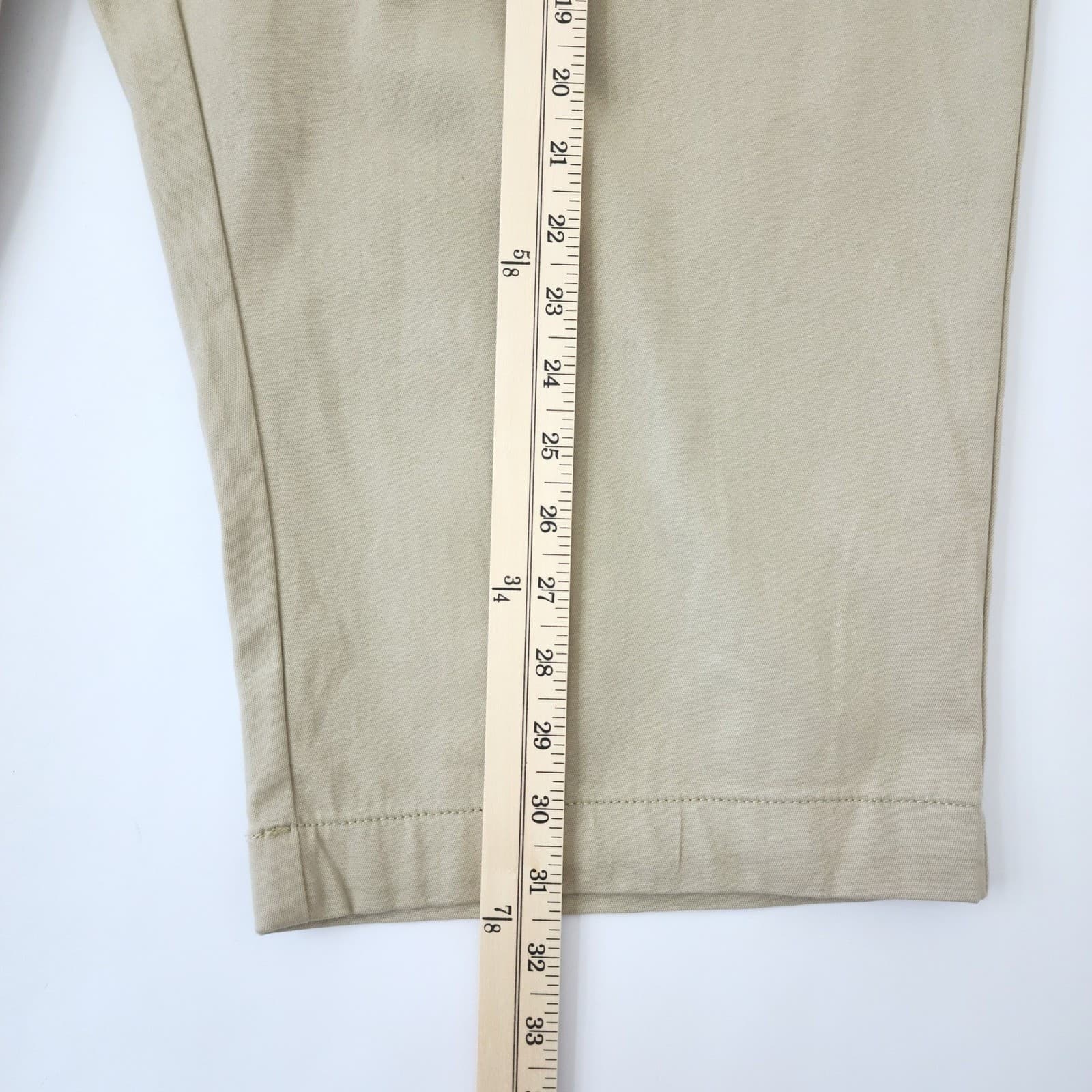 St Johns Bay Khaki Capri Pants Women's 24W Secretly Slender Mid Rise Tan NWT - Thumbnail 7