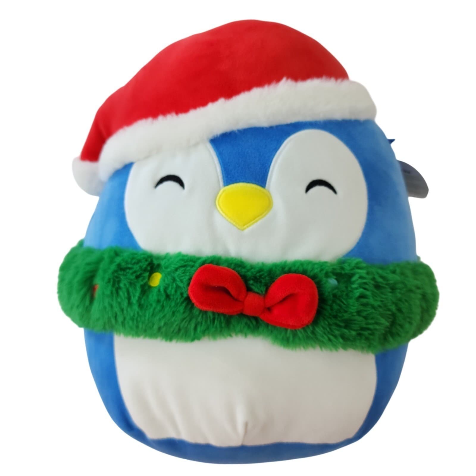 Squishmallows Puff the Penguin 12 Inch Christmas Holiday Plush with Wreath Hat