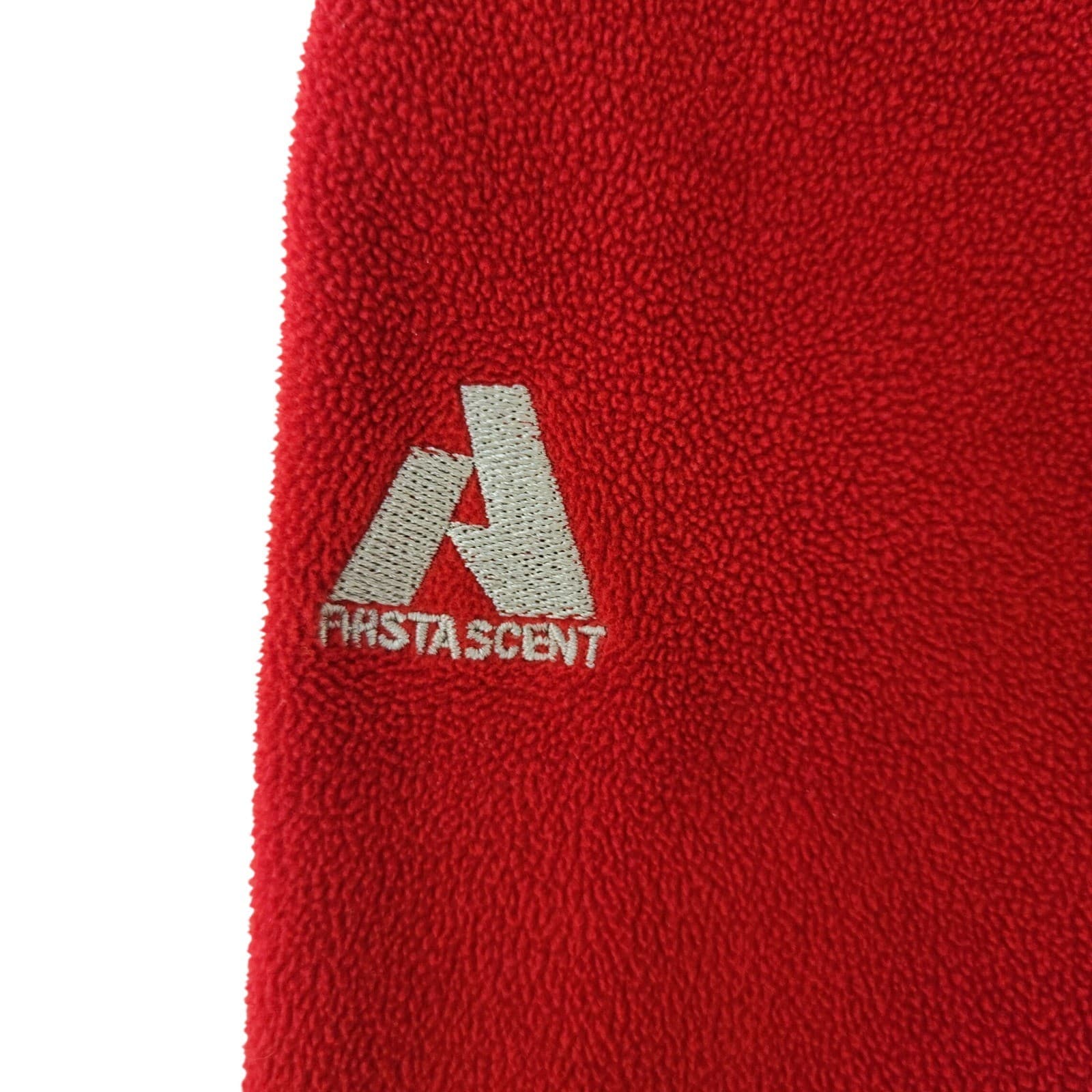 Eddie Bauer First Ascent Mens Large Red 1/4 Zip Fleece Pullover Chest Pocket L - Thumbnail 10