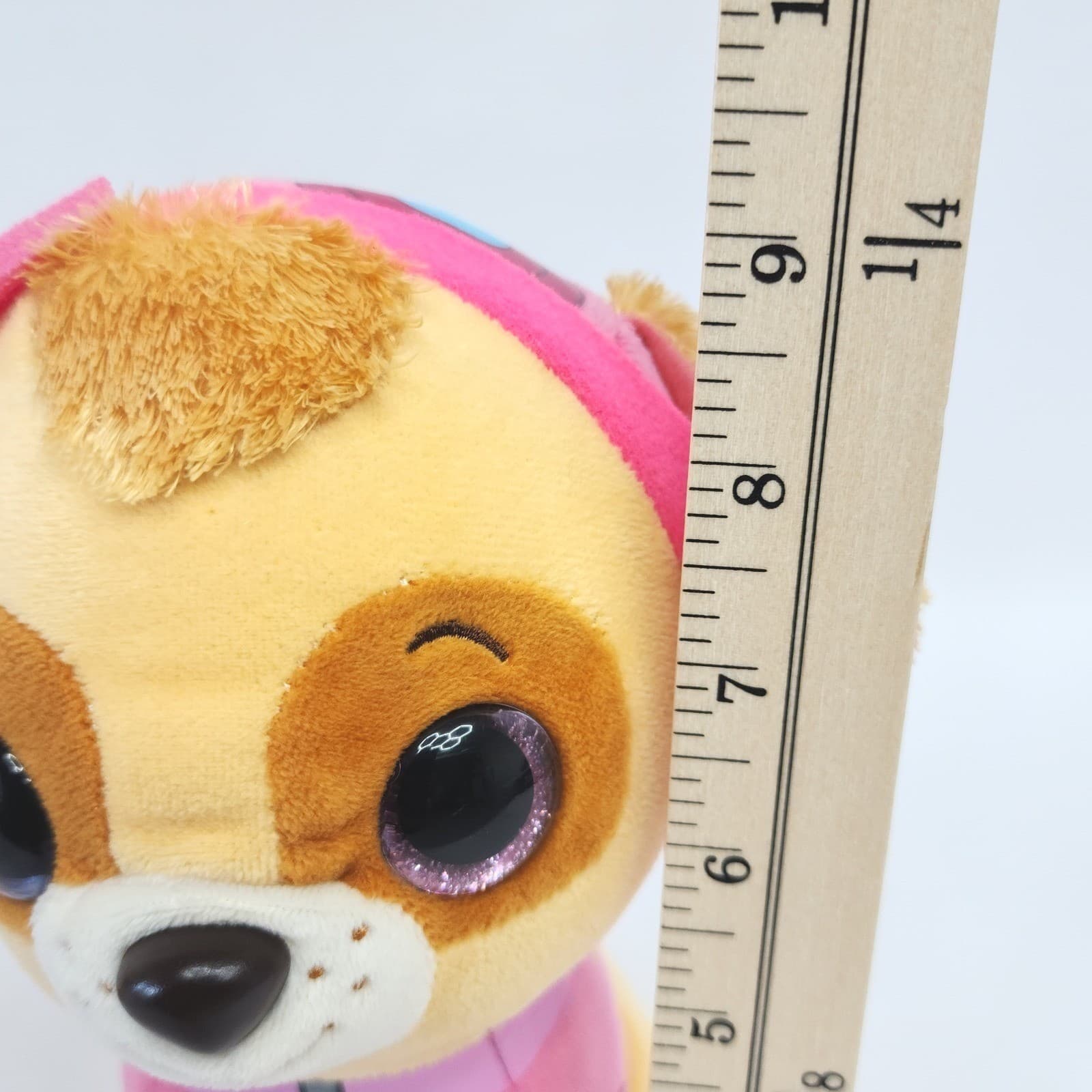 Paw Patrol Skye Ty Beanie Boos & Rubble Plush Toy Set Pink Yellow 6-9 inch - Thumbnail 7