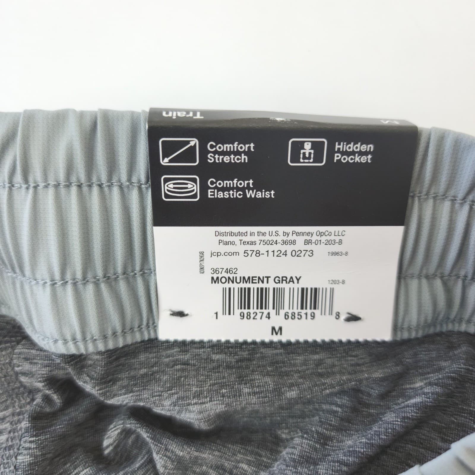 Xersion Mens Train Knit Shorts Monument Gray Size M Elastic Waist NWT - Thumbnail 6
