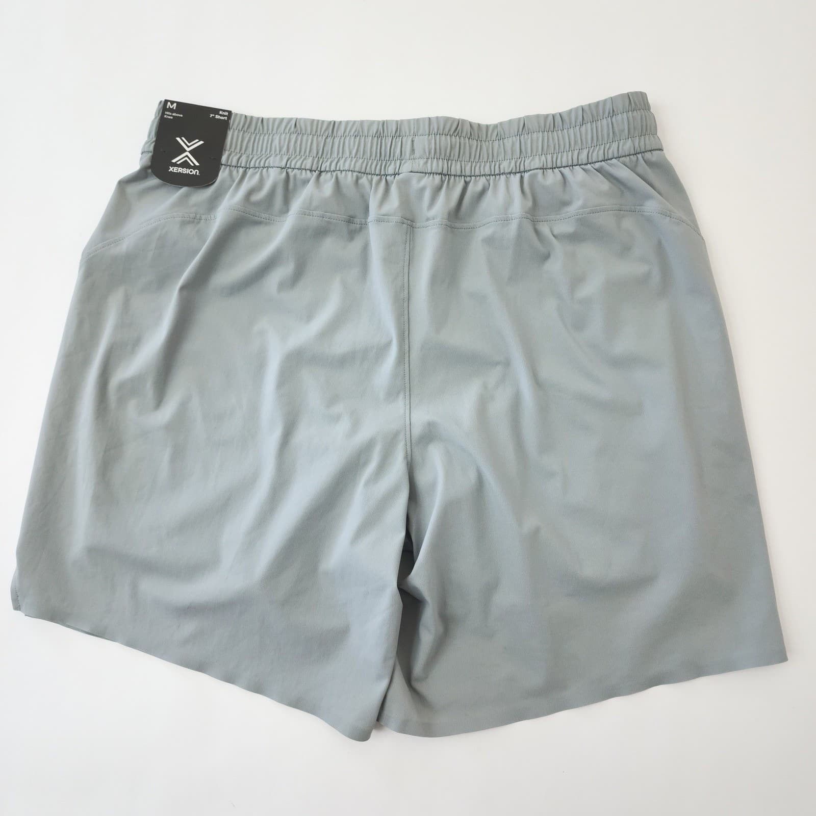 Xersion Mens Train Knit Shorts Monument Gray Size M Elastic Waist NWT - Thumbnail 7