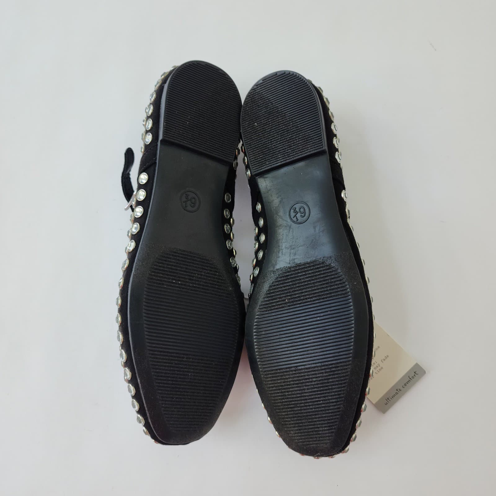 A New Day Issa Rhinestone Mary Jane Ballets Flats Black Shoes 6.5 NEW - Thumbnail 7