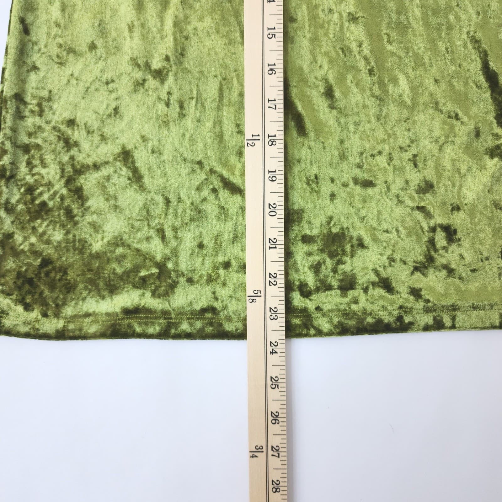 Forever 21 Olive Green Crushed Velvet Mini Slip Dress XS Adjustable Straps - Thumbnail 5