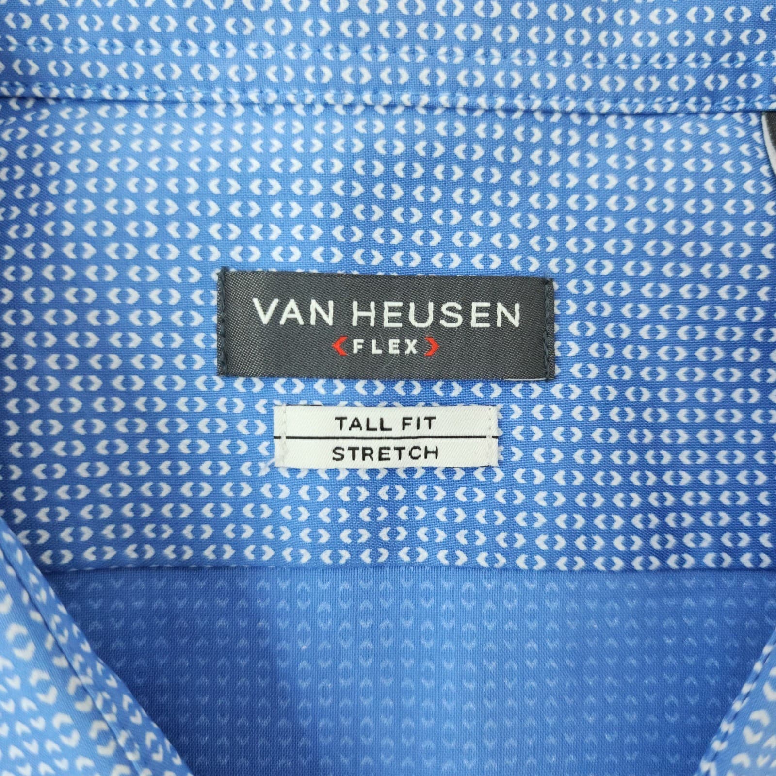 Van Heusen Flex Dress Shirt Men's 4XL 20 35/36 Blue Stretch Tall Fit NWT - Thumbnail 7