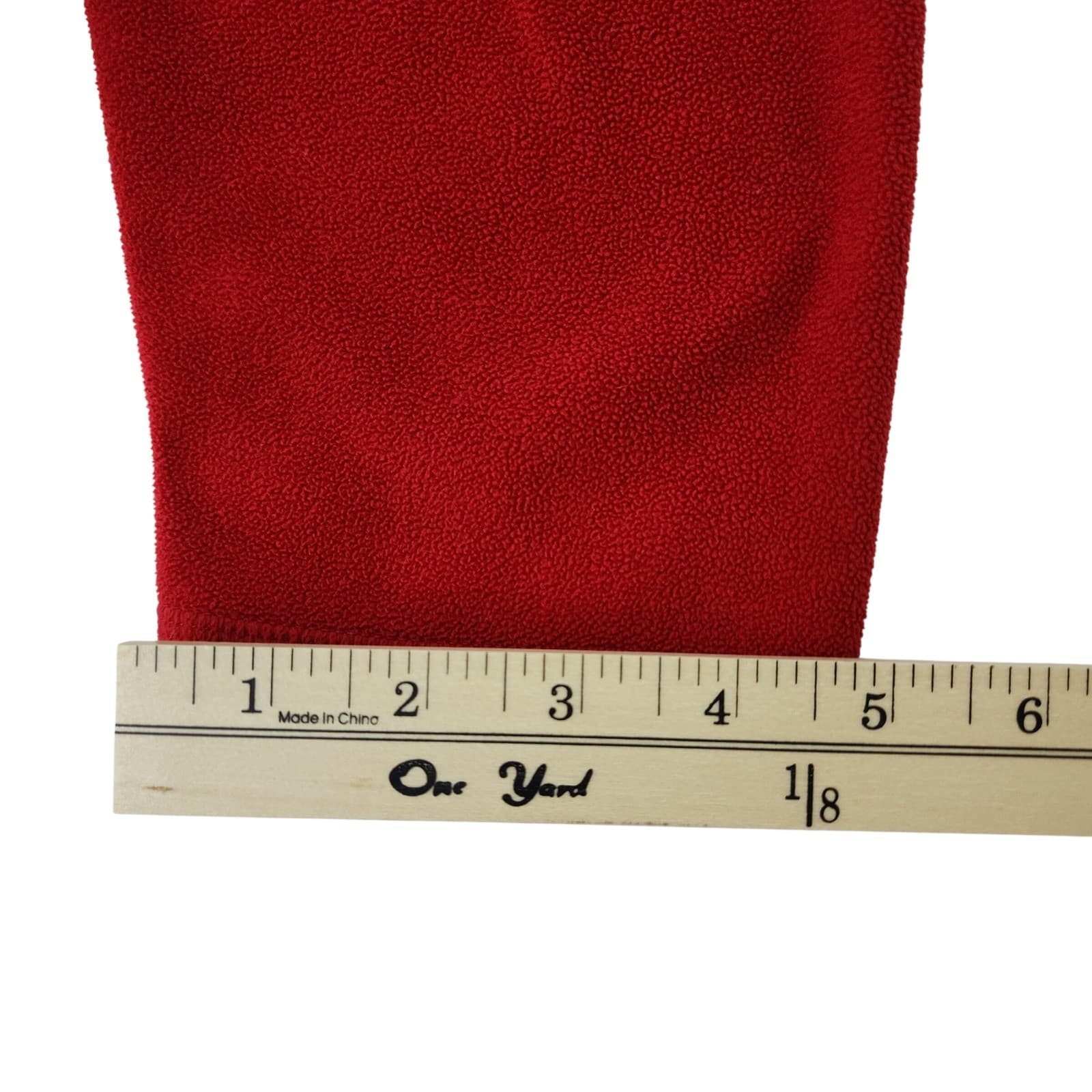 Eddie Bauer First Ascent Mens Large Red 1/4 Zip Fleece Pullover Chest Pocket L - Thumbnail 9