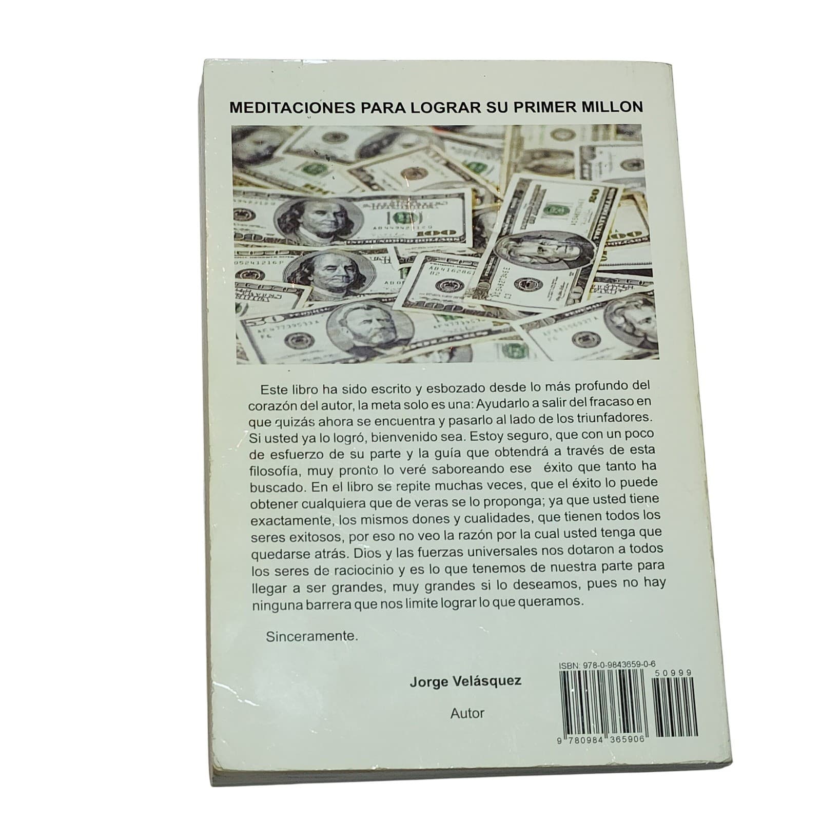Meditaciones Para Lograr su Primer Millon Jorge Velasquez Spanish Paperback Book - Thumbnail 2