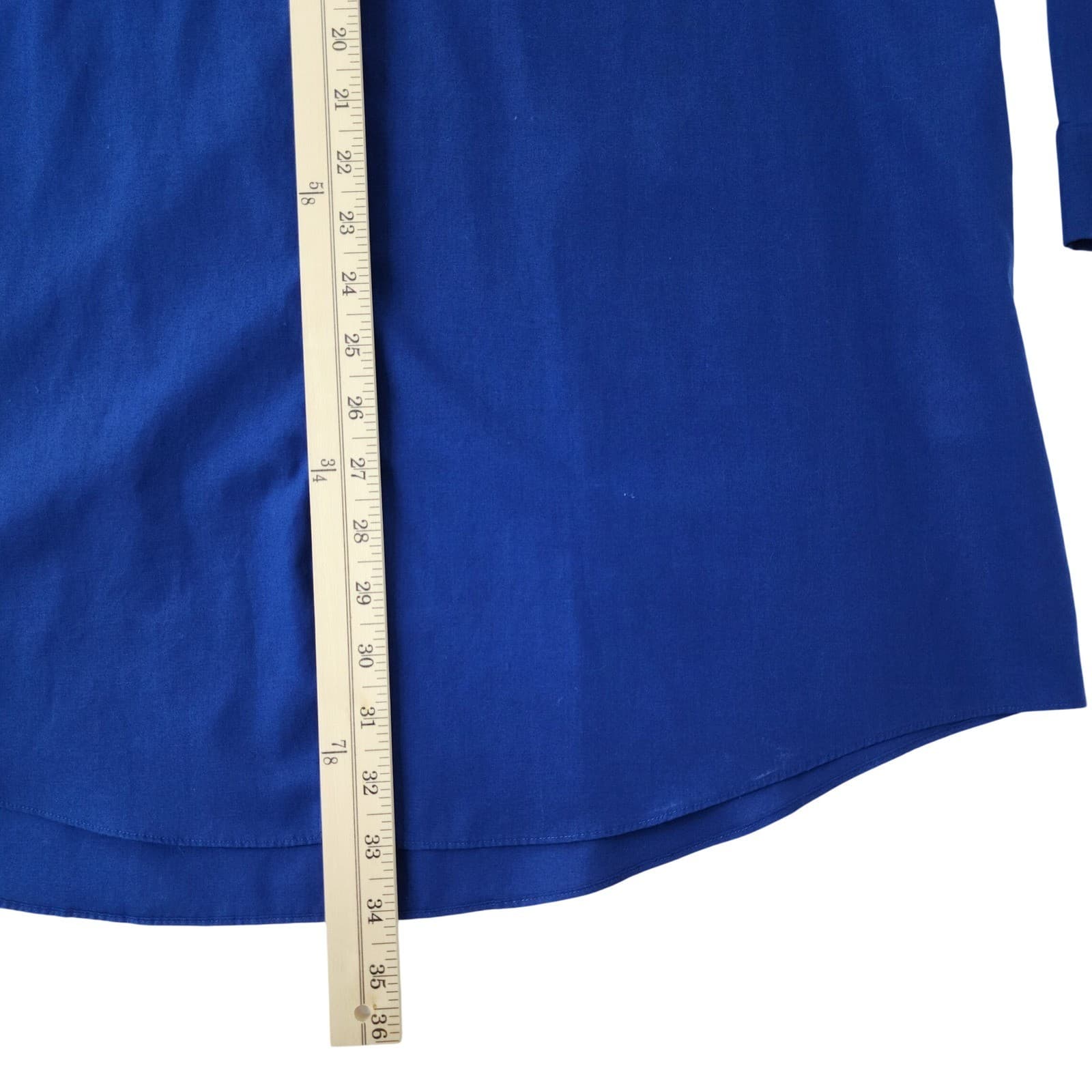 J.Ferrar Slim Fit Dress Shirt Mens XL 17-17.5 32-33 Blue Long Sleeve Button Down - Thumbnail 5