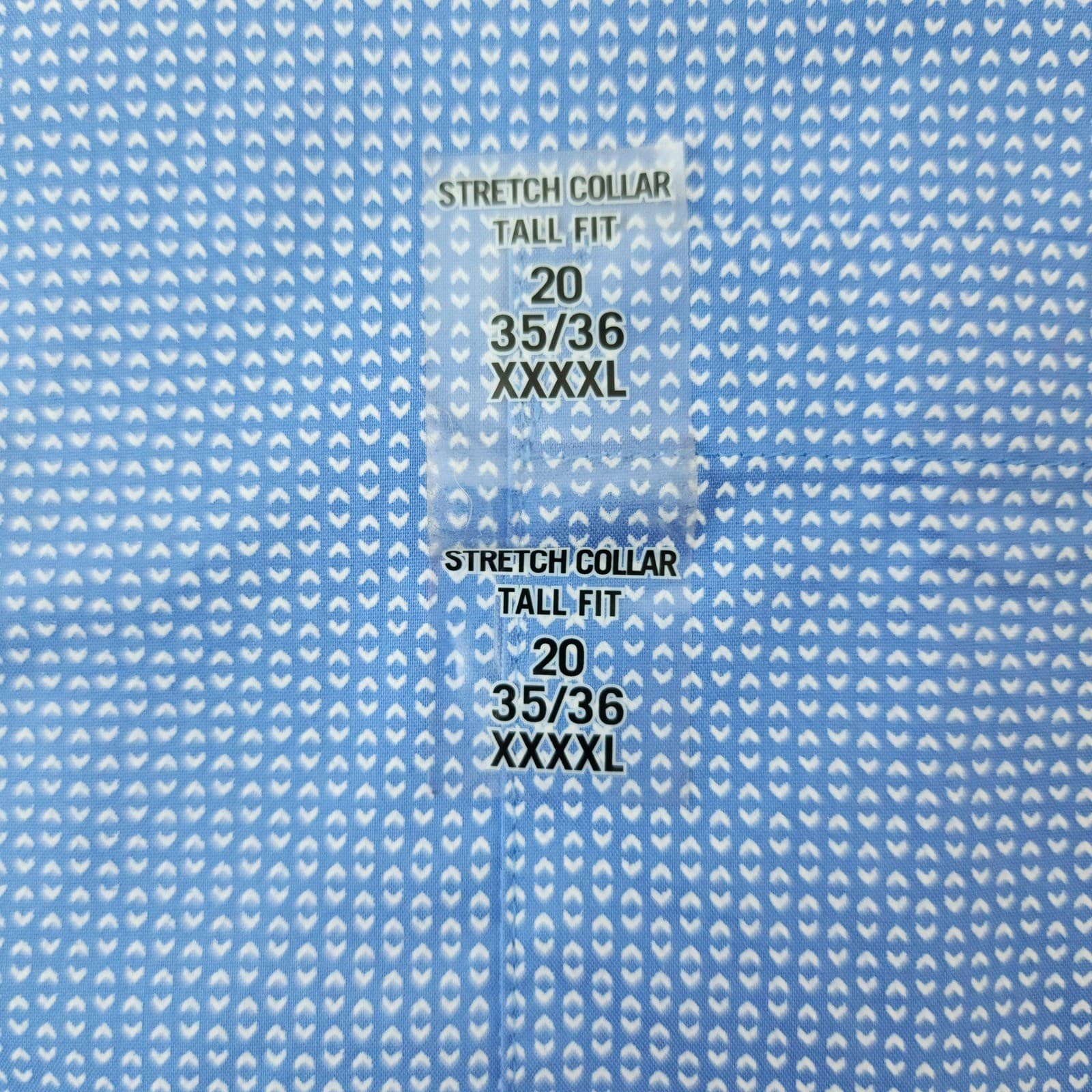 Van Heusen Flex Dress Shirt Men's 4XL 20 35/36 Blue Stretch Tall Fit NWT - Thumbnail 5