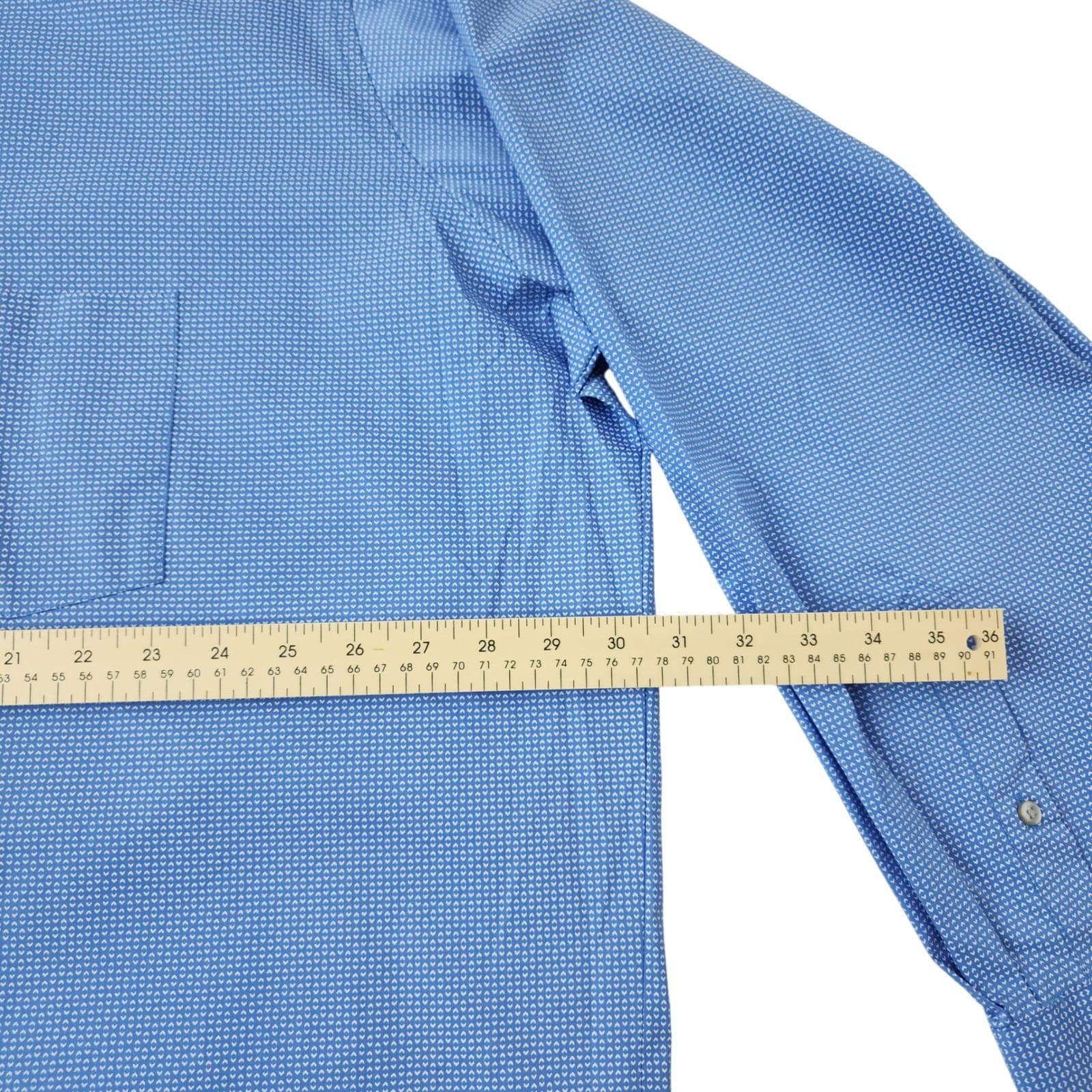 Van Heusen Flex Dress Shirt Men's 4XL 20 35/36 Blue Stretch Tall Fit NWT - Thumbnail 3