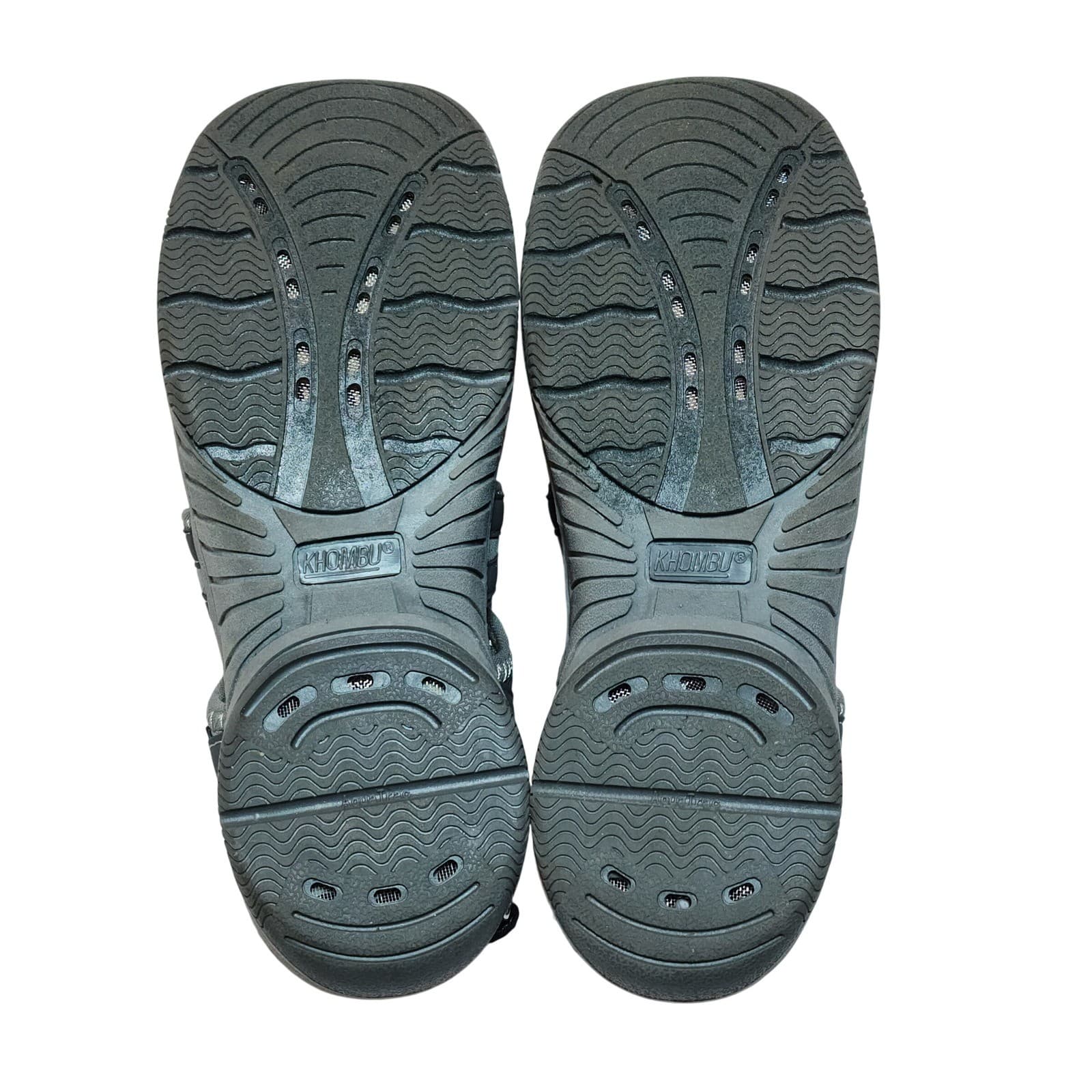 Khombu Crystal Womens 7.5 Water-Ready Sport Sandals Grey Blue Bungee Hiking Shoe - Thumbnail 4