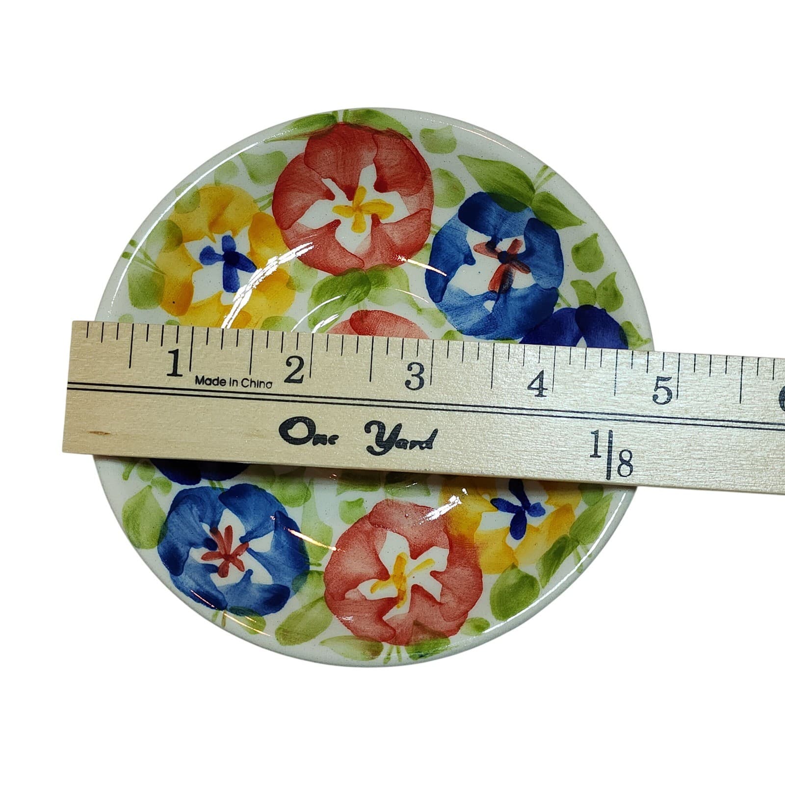 Ceramicas Renacer Providencia Espresso Cup Saucer Set 4pc Colombia Floral Cerami - Thumbnail 5
