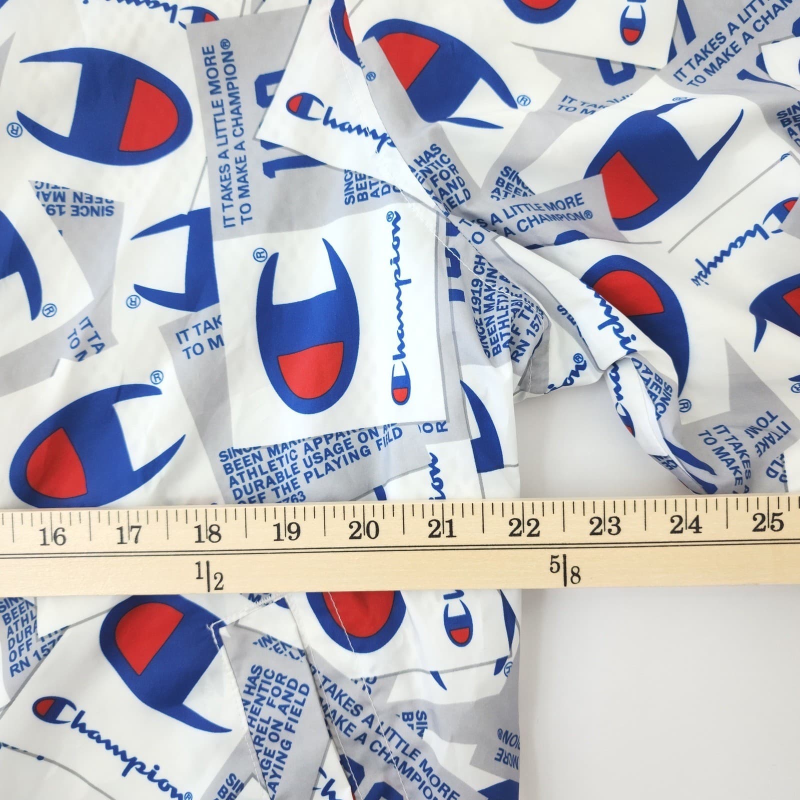 Champion 100th Anniversary All Over Logo Print Track Jacket Mens Large White - Thumbnail 6
