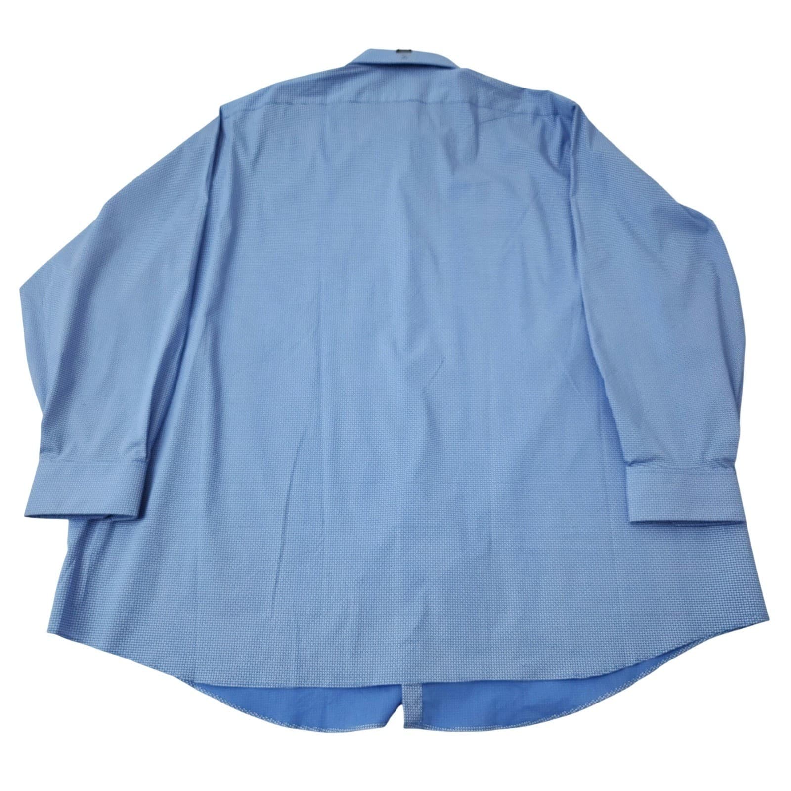 Van Heusen Flex Big Fit Men's Dress Shirt Blu Long Sleeve 4XL NWT - Thumbnail 12