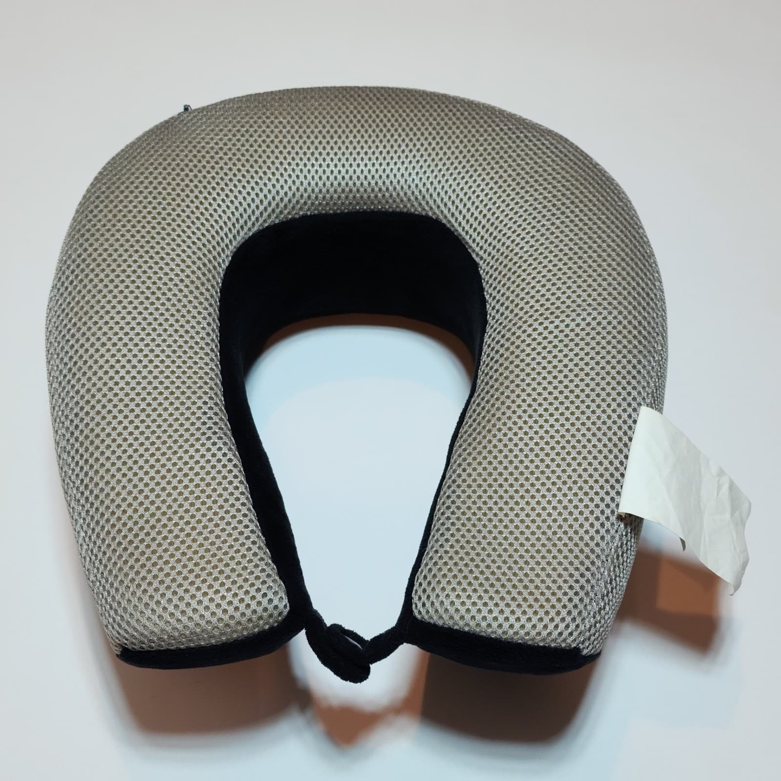 Springs Global Memory Foam Travel Neck Pillow Navy Blue Grey Mesh RN 117835 - Thumbnail 3