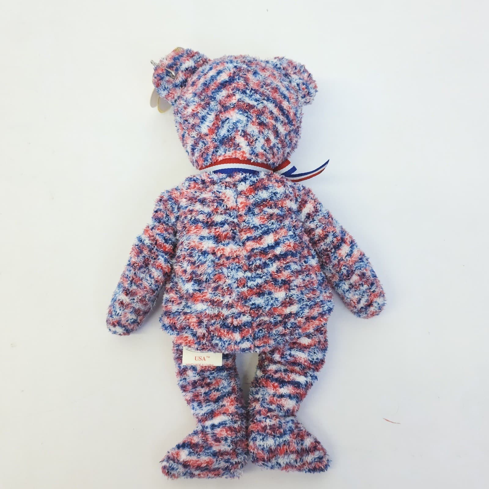 Ty Beanie Baby USA the Bear Red White Blue Patriotic Plush 2000 Collectible 8.5" - Thumbnail 3