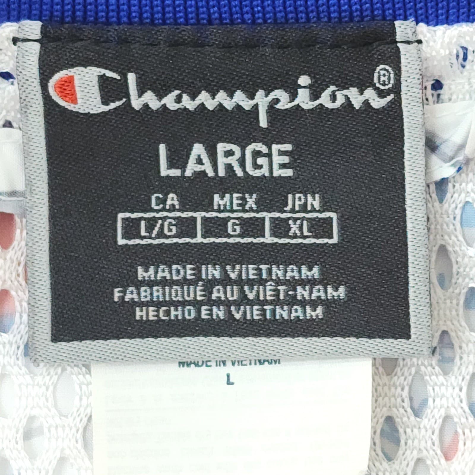 Champion 100th Anniversary All Over Logo Print Track Jacket Mens Large White - Thumbnail 3