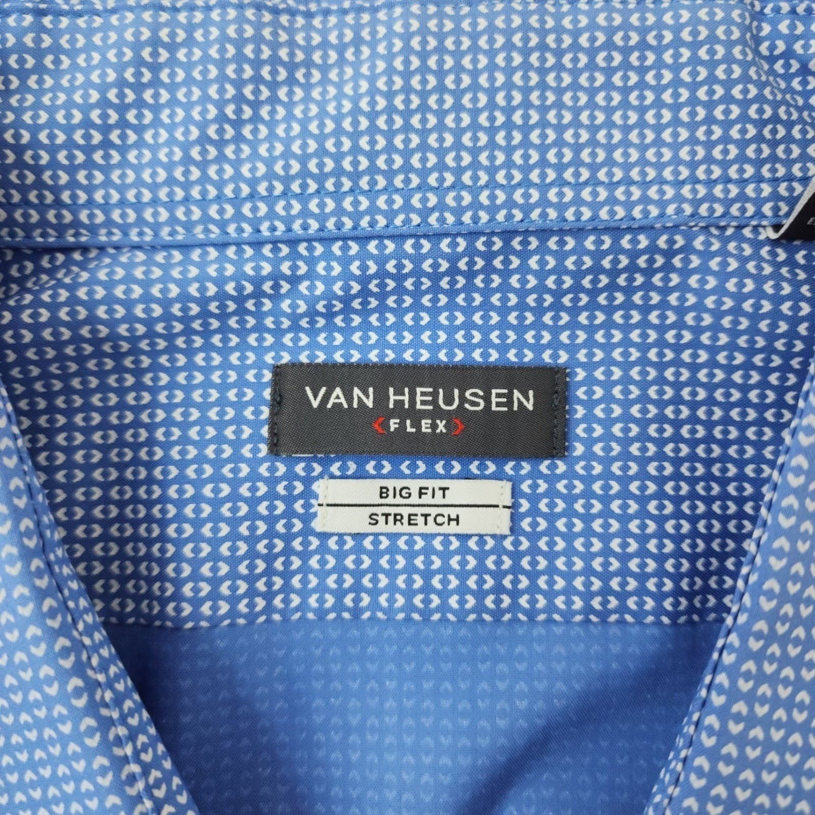 Van Heusen Flex Big Fit Men's Dress Shirt Blu Long Sleeve 4XL NWT - Thumbnail 8