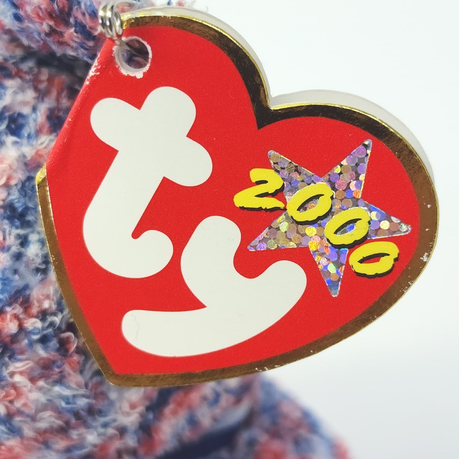 Ty Beanie Baby USA the Bear Red White Blue Patriotic Plush 2000 Collectible 8.5" - Thumbnail 4