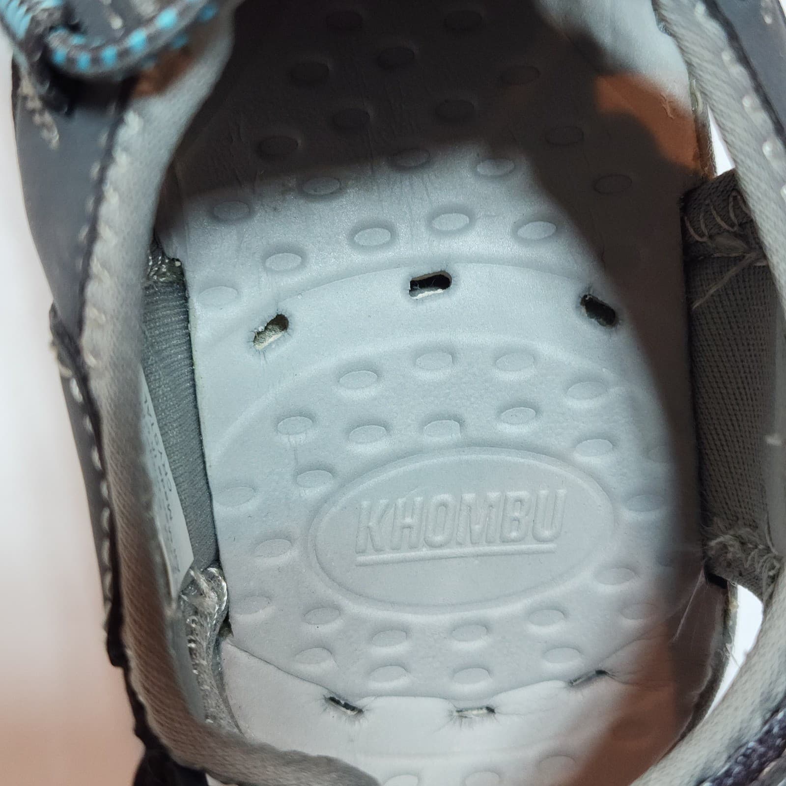 Khombu Crystal Womens 7.5 Water-Ready Sport Sandals Grey Blue Bungee Hiking Shoe - Thumbnail 7