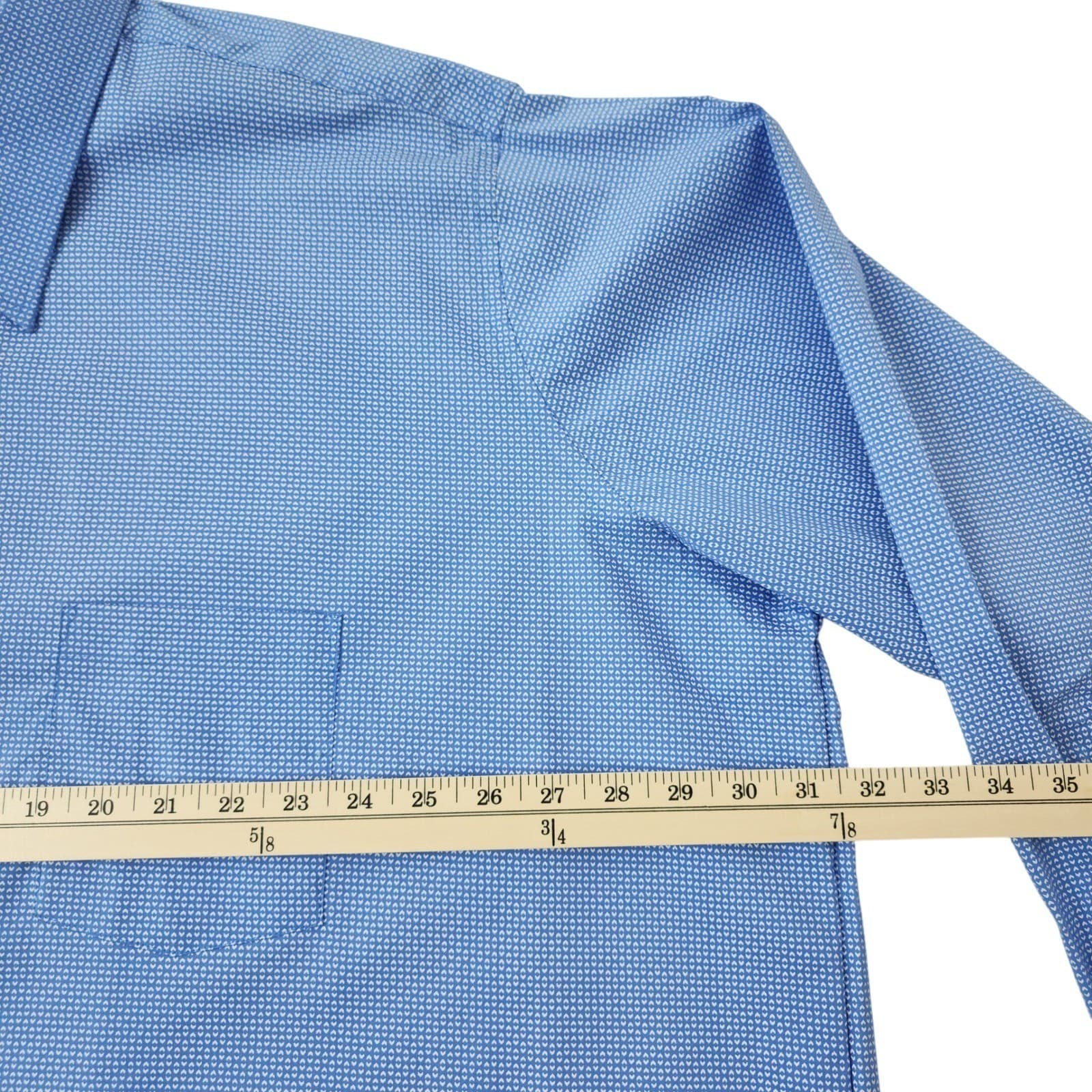 Van Heusen Flex Big Fit Men's Dress Shirt Blu Long Sleeve 4XL NWT - Thumbnail 5