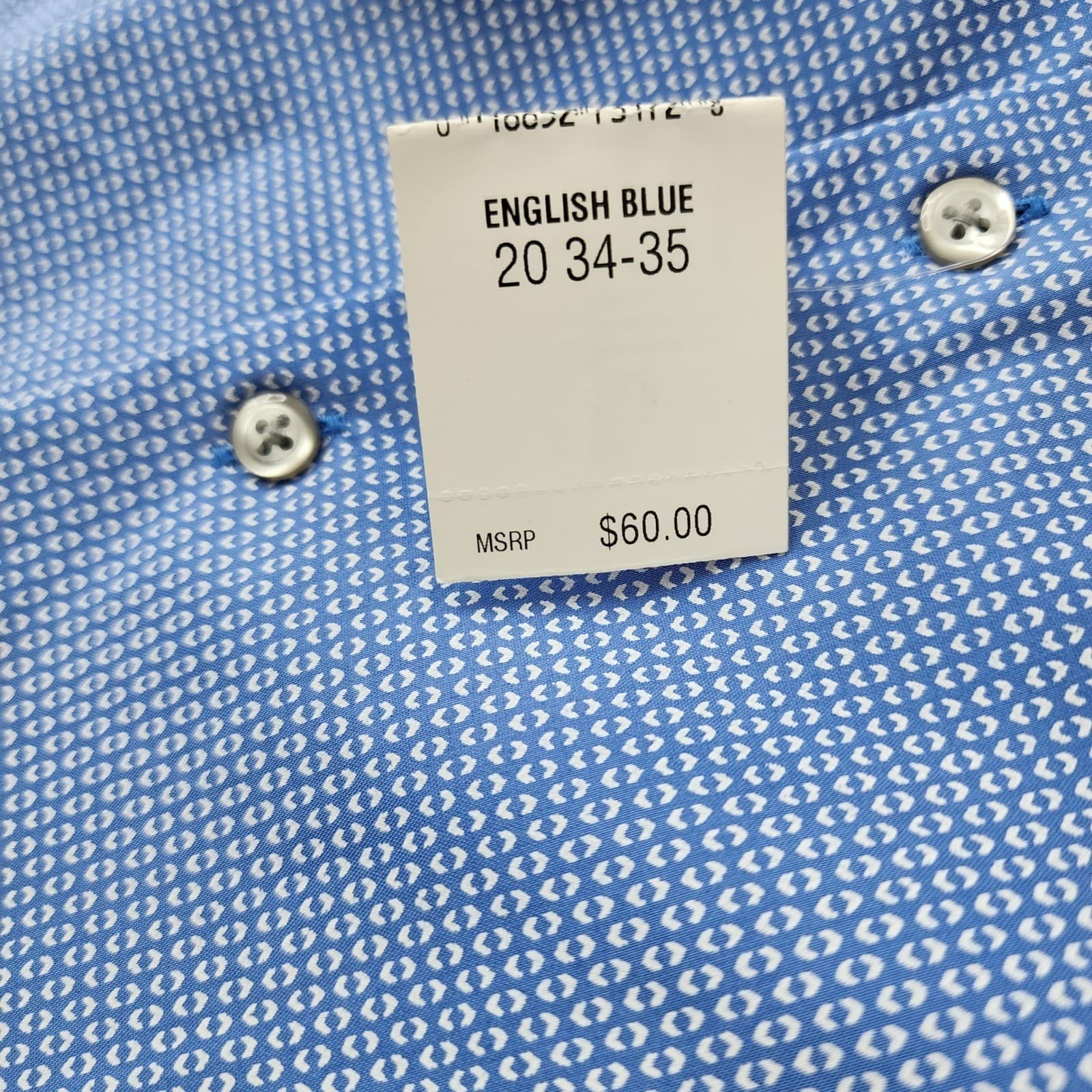 Van Heusen Flex Big Fit Men's Dress Shirt Blu Long Sleeve 4XL NWT - Thumbnail 11