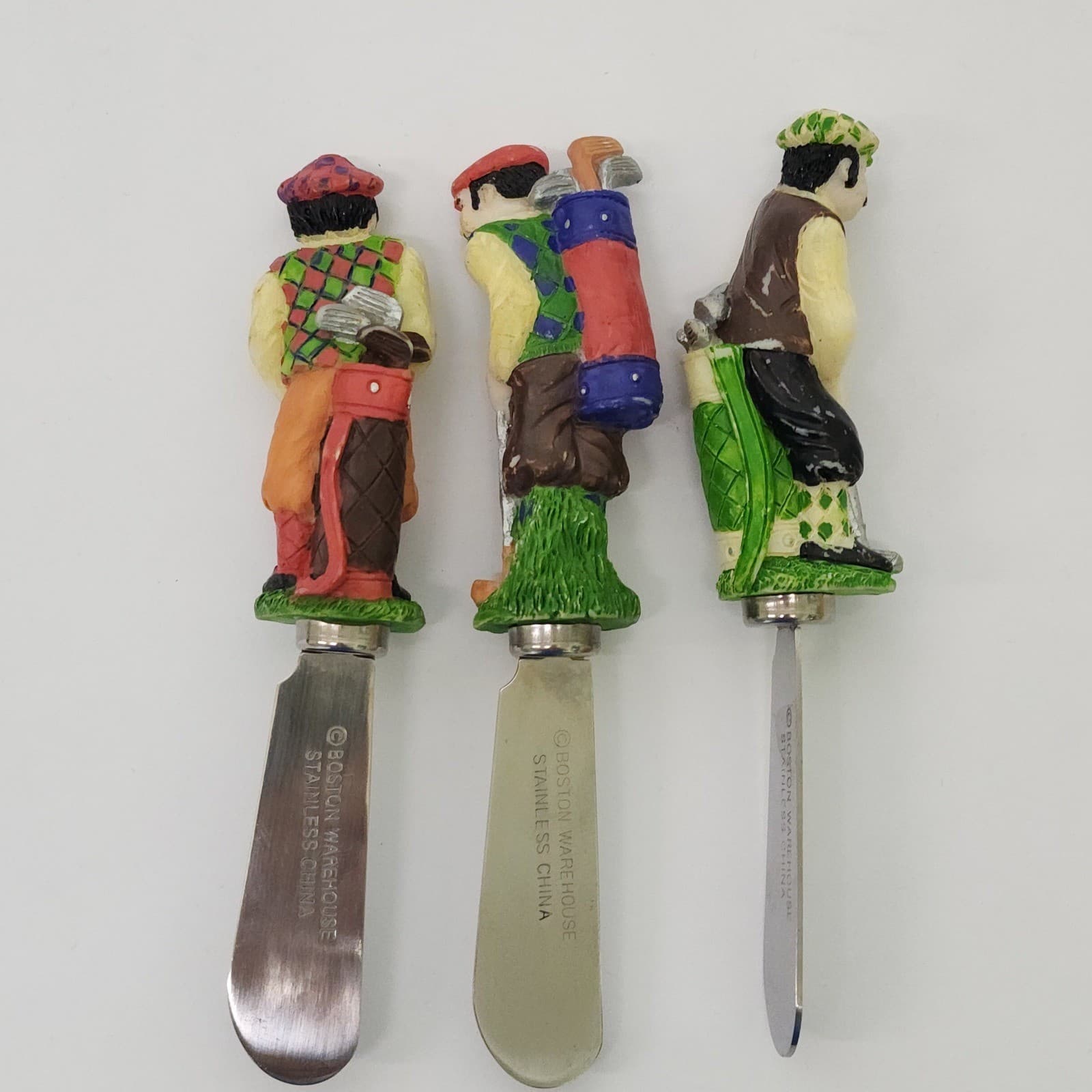 Boston Warehouse Golfers Cheese Spreaders Set of 3 Stainless Steel Golf Theme - Thumbnail 2