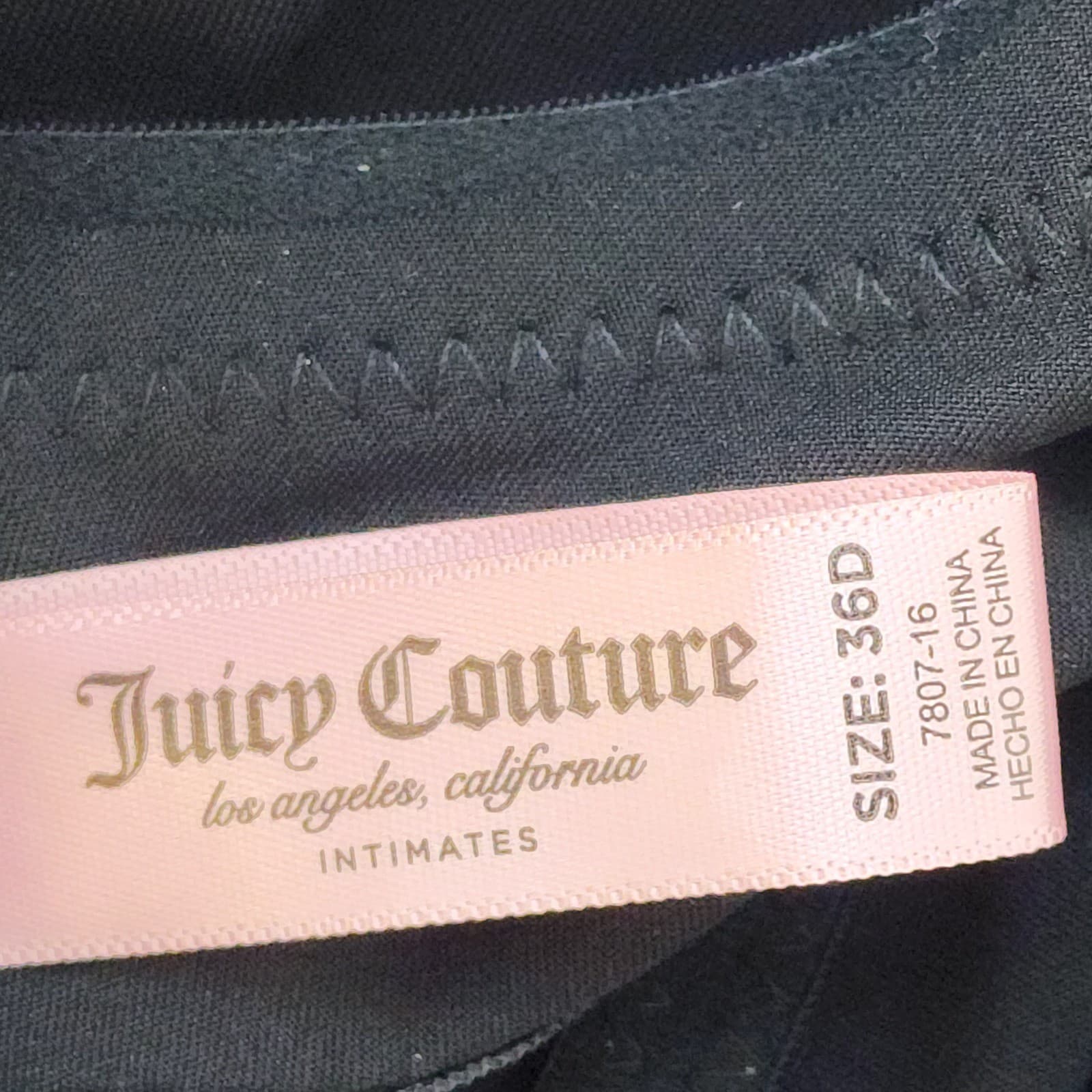 Juicy Couture 3 Pack T-Shirt Bras 36D Black Coral Grey Logo JC7807 NWT - Thumbnail 8