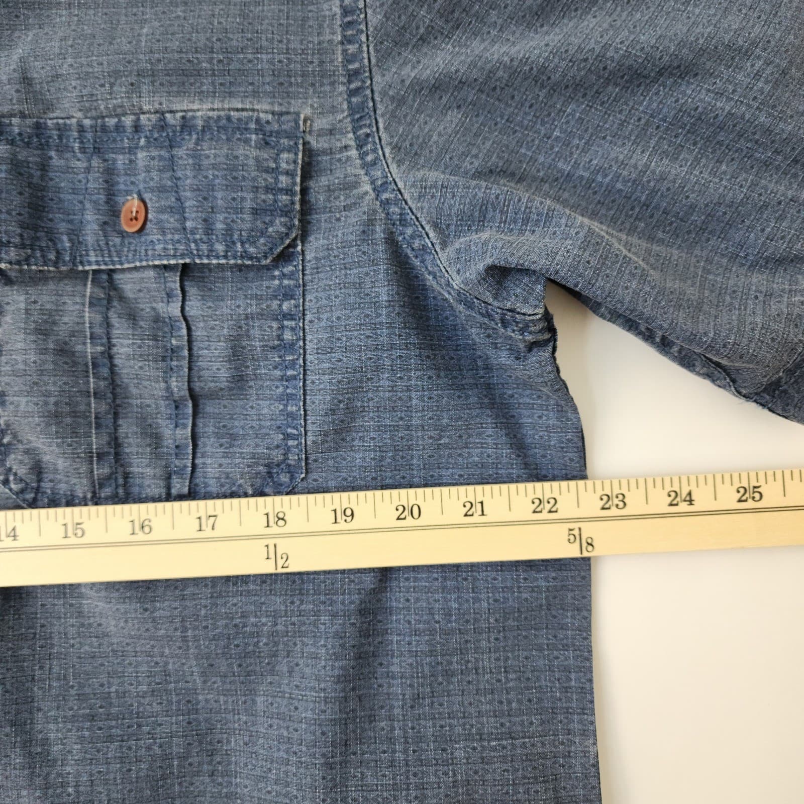 Northwest Territory Mens Blue Short Sleeve Button Down Shirt Large Pockets L - Thumbnail 5