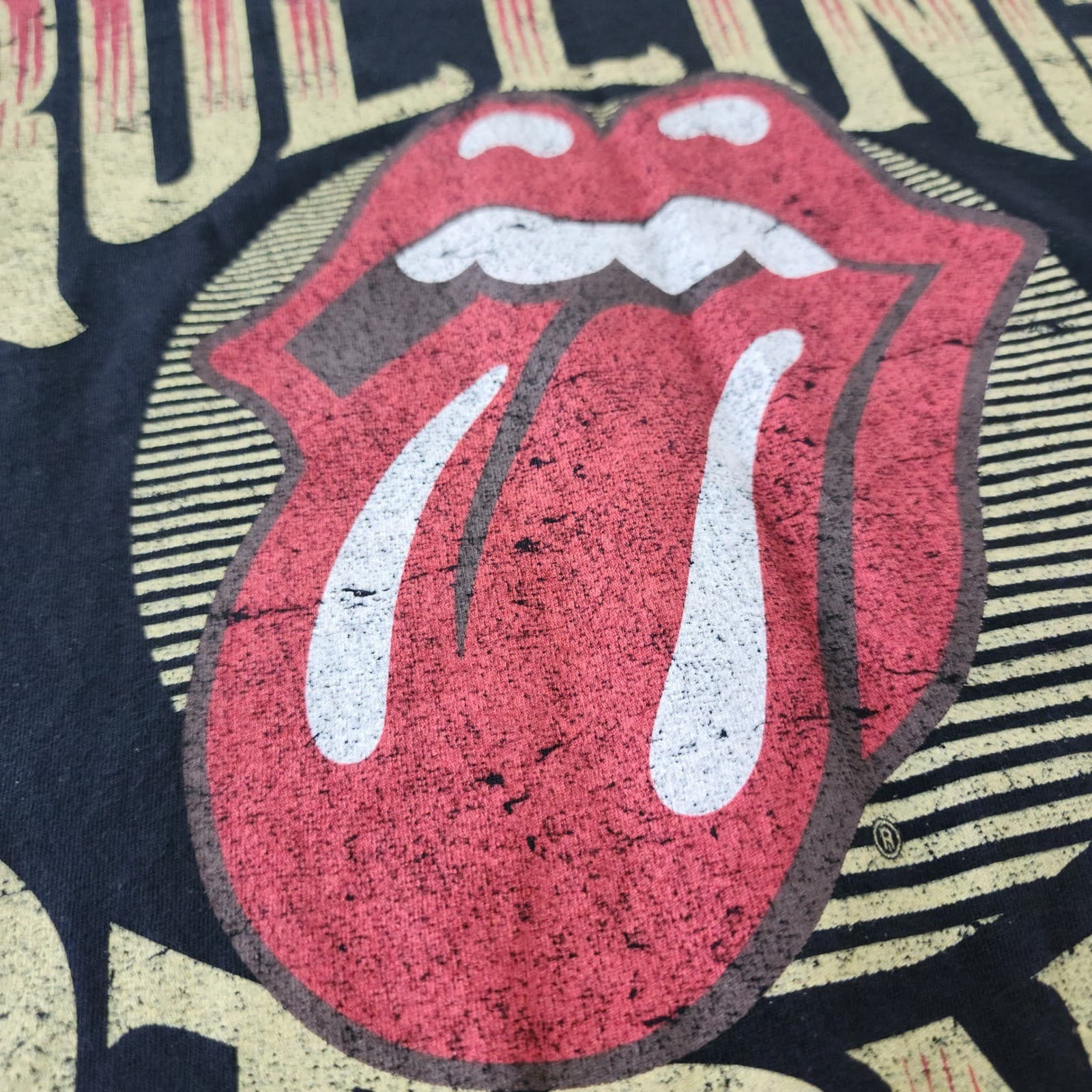 The Rolling Stones Graphic T-Shirt Mens Large Black Tongue Logo Rock Band Tee - Thumbnail 5